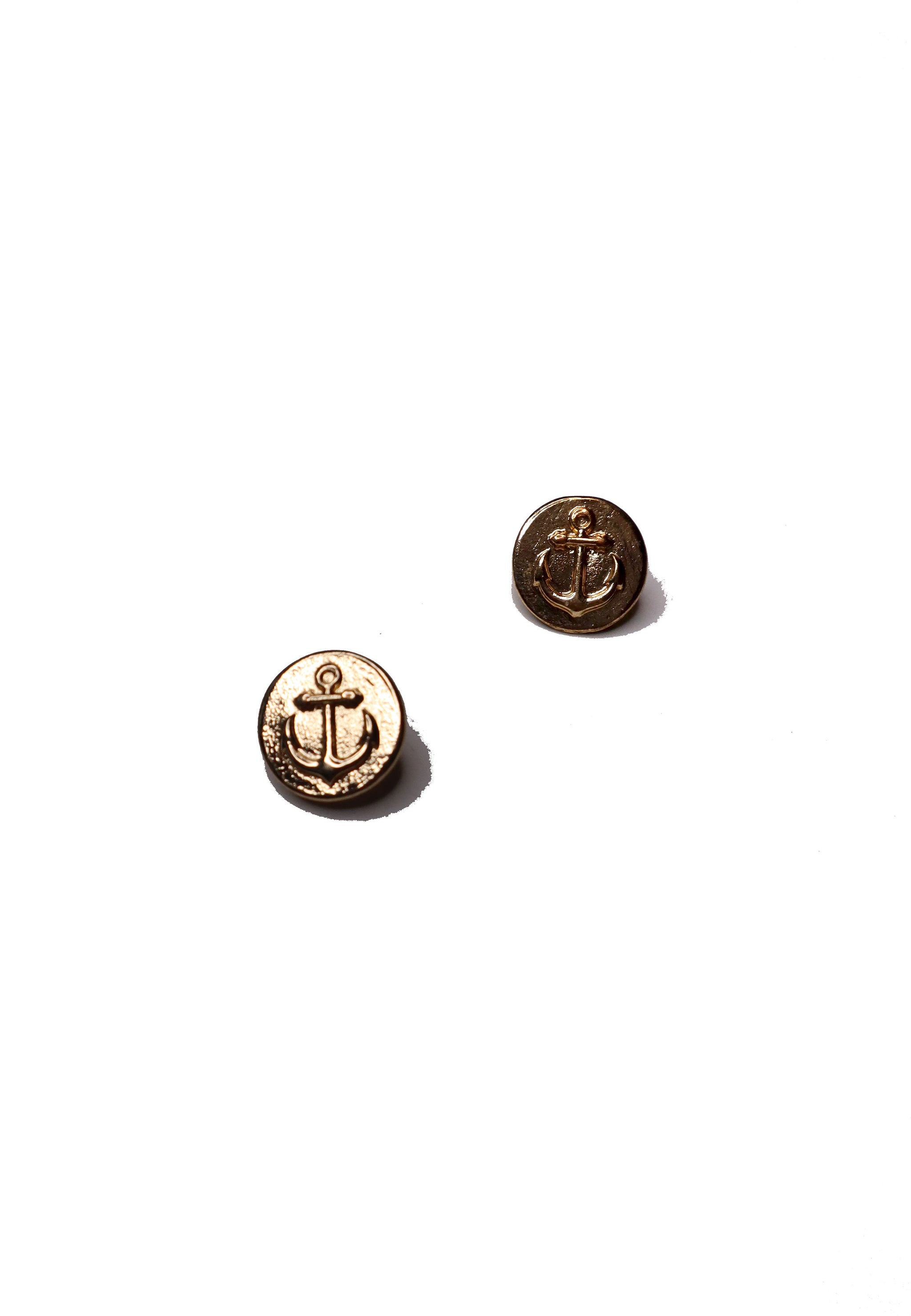 Vintage Round Anchor Post Earrings