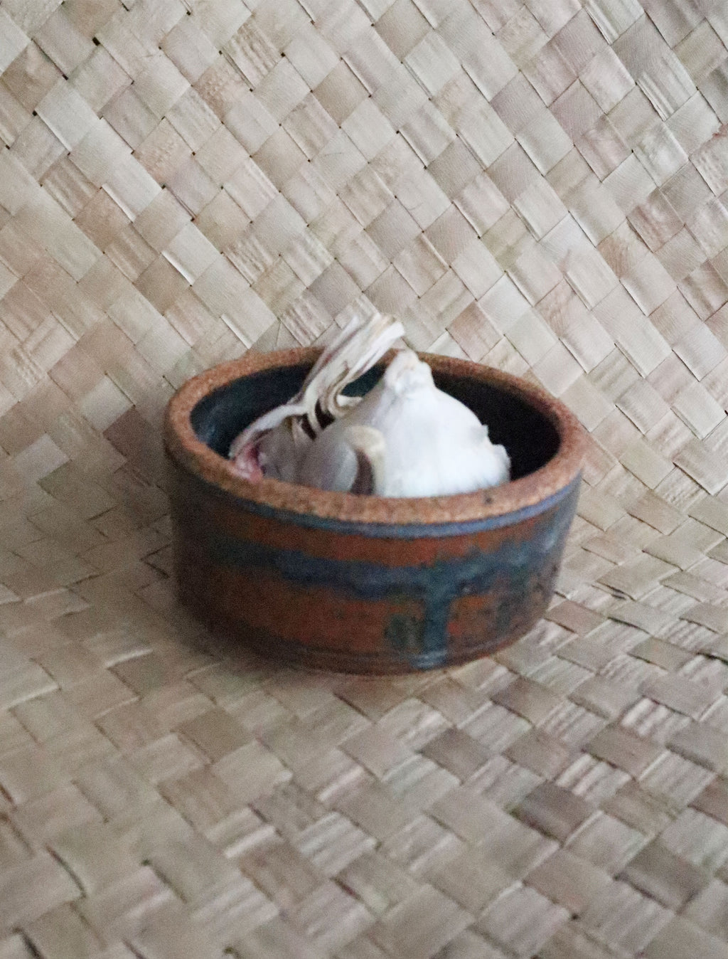 Vintage Rust/Blue Small Studio Pottery Bowl