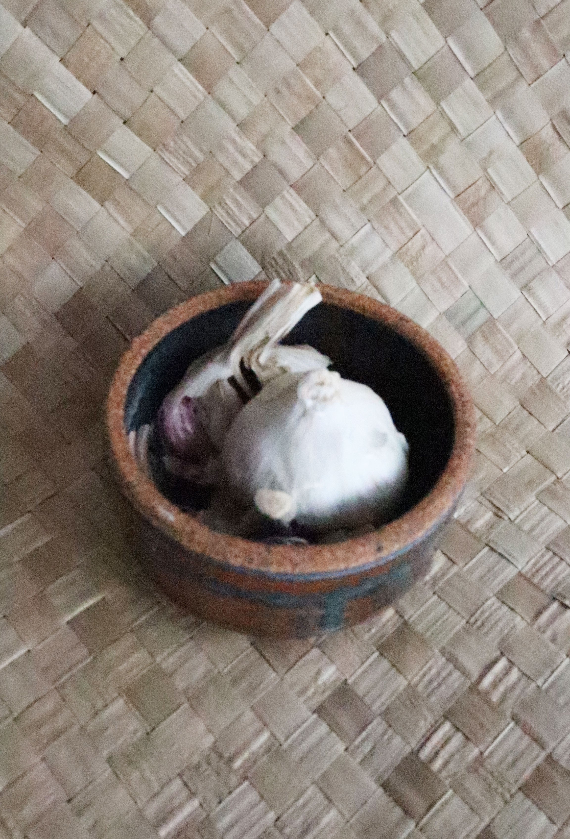 Vintage Rust/Blue Small Studio Pottery Bowl