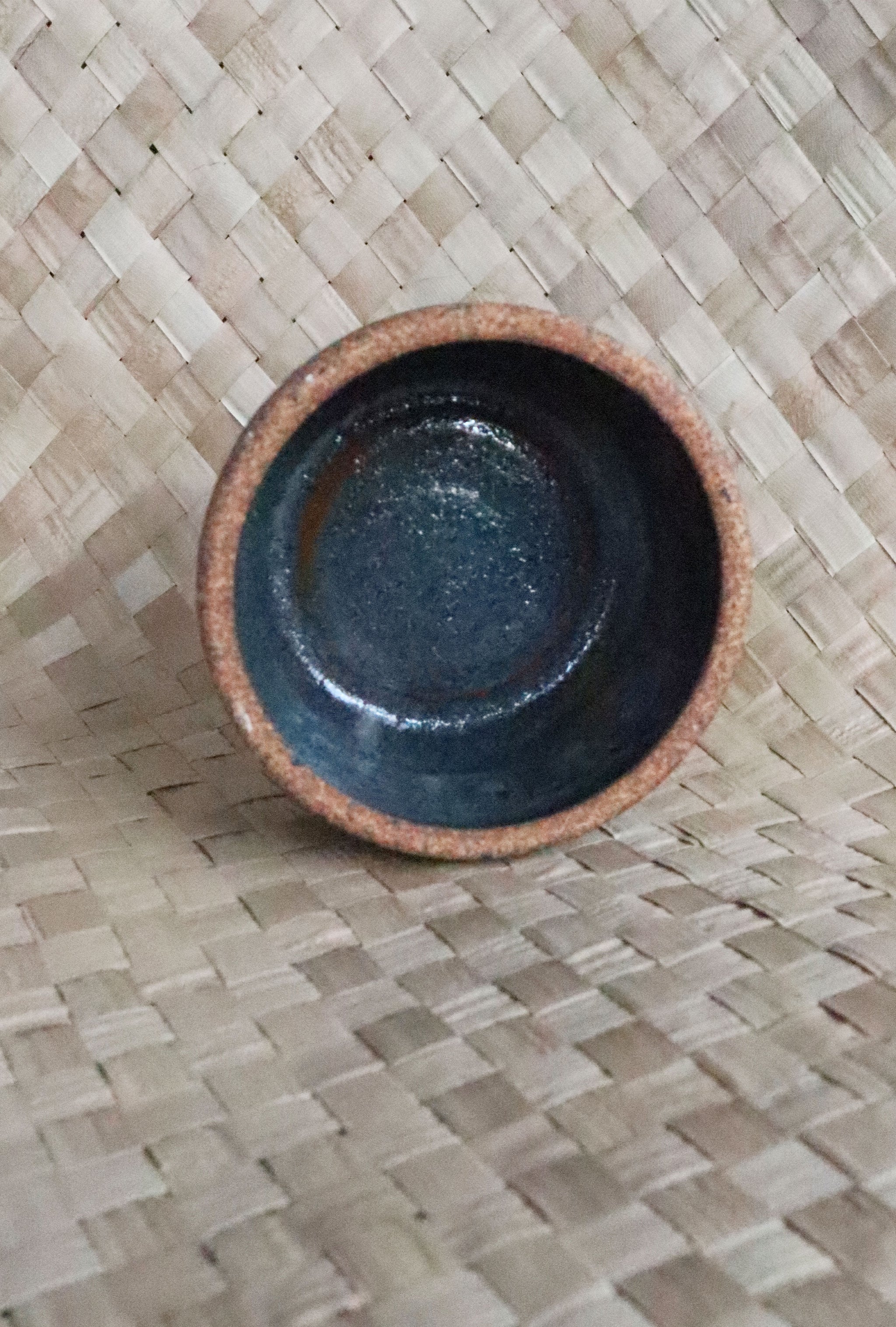 Vintage Rust/Blue Small Studio Pottery Bowl