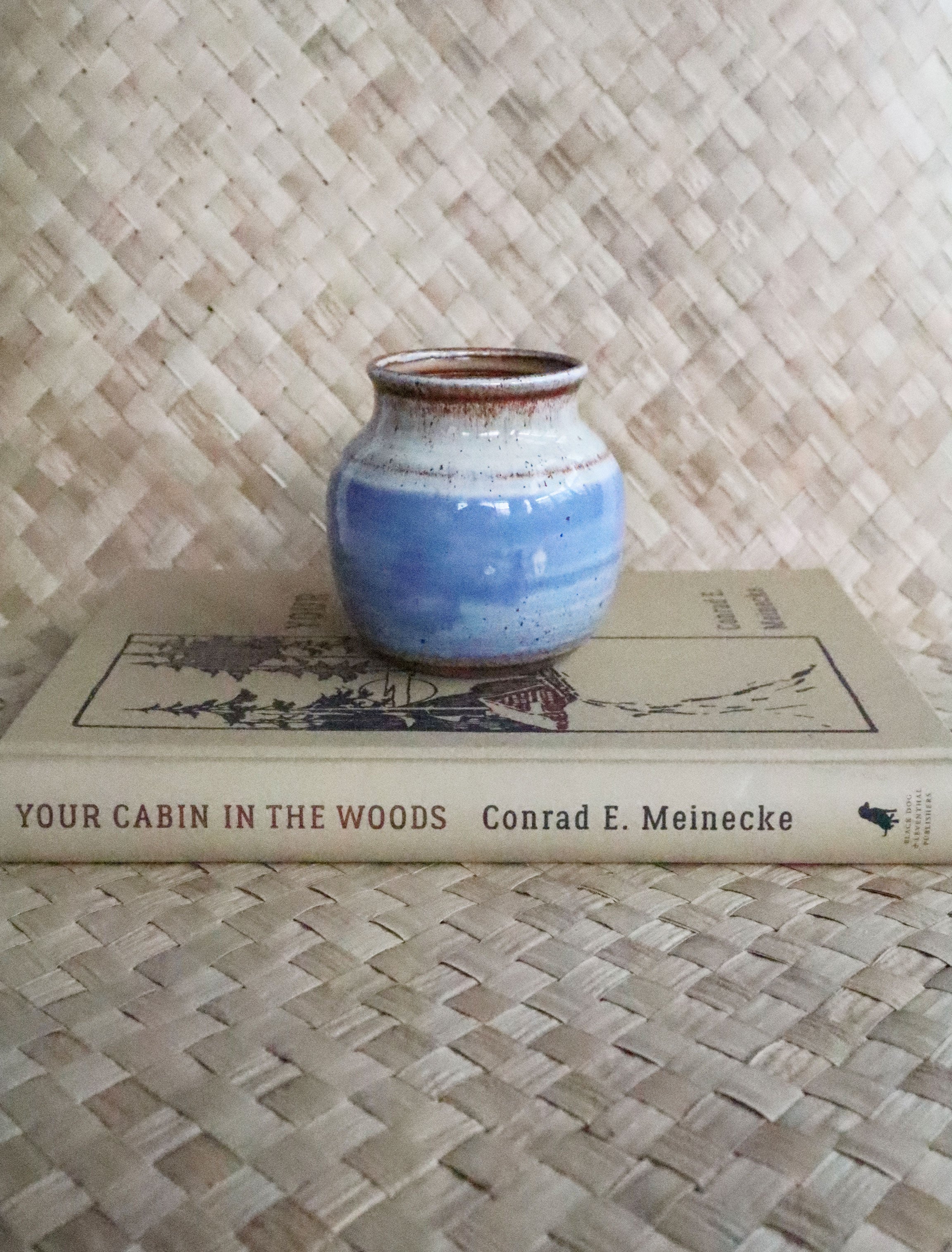 Vintage Blue/Cream Small Studio Pottery Bowl