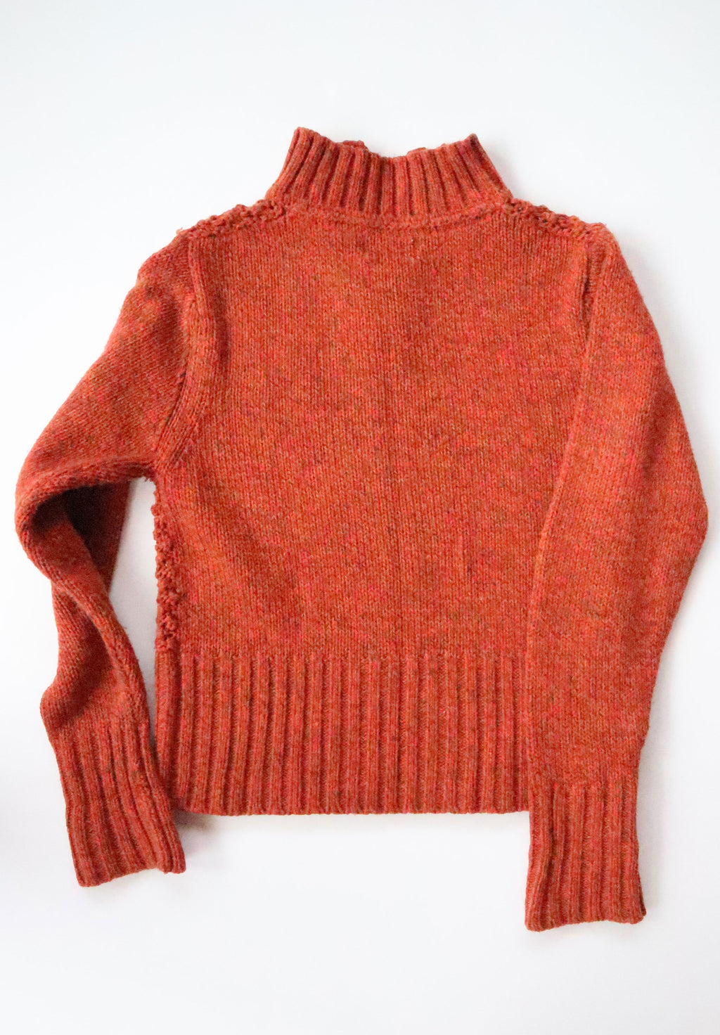 Cousin Johnny Rust Open Weave Pullover Sweater