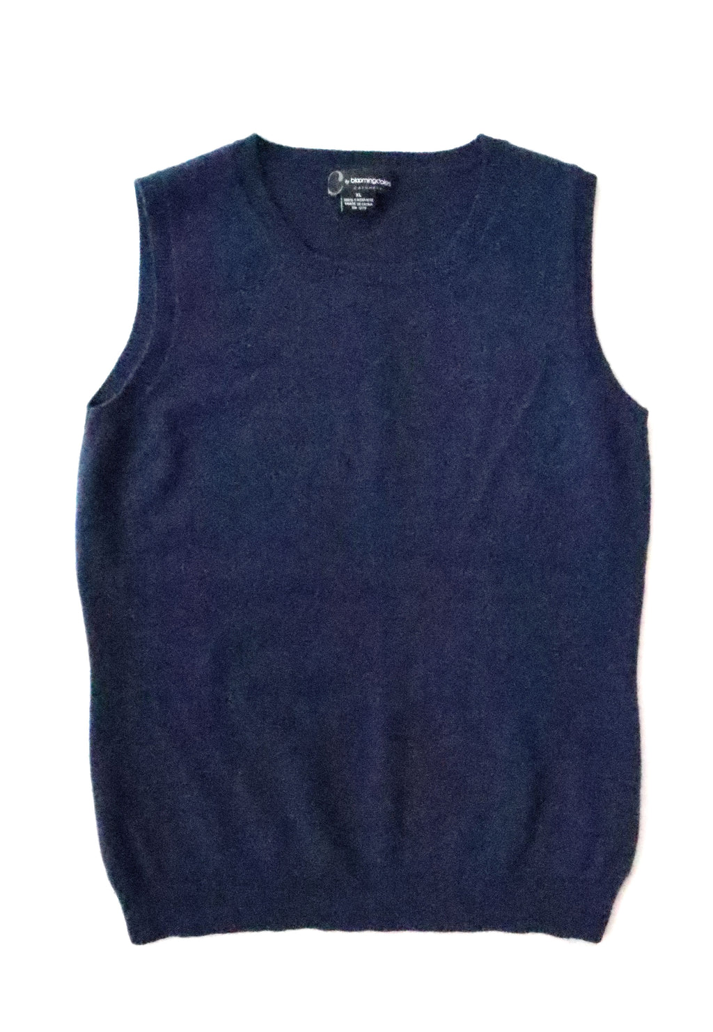 Bloomingdale's Cashmere Navy Sweater Vest