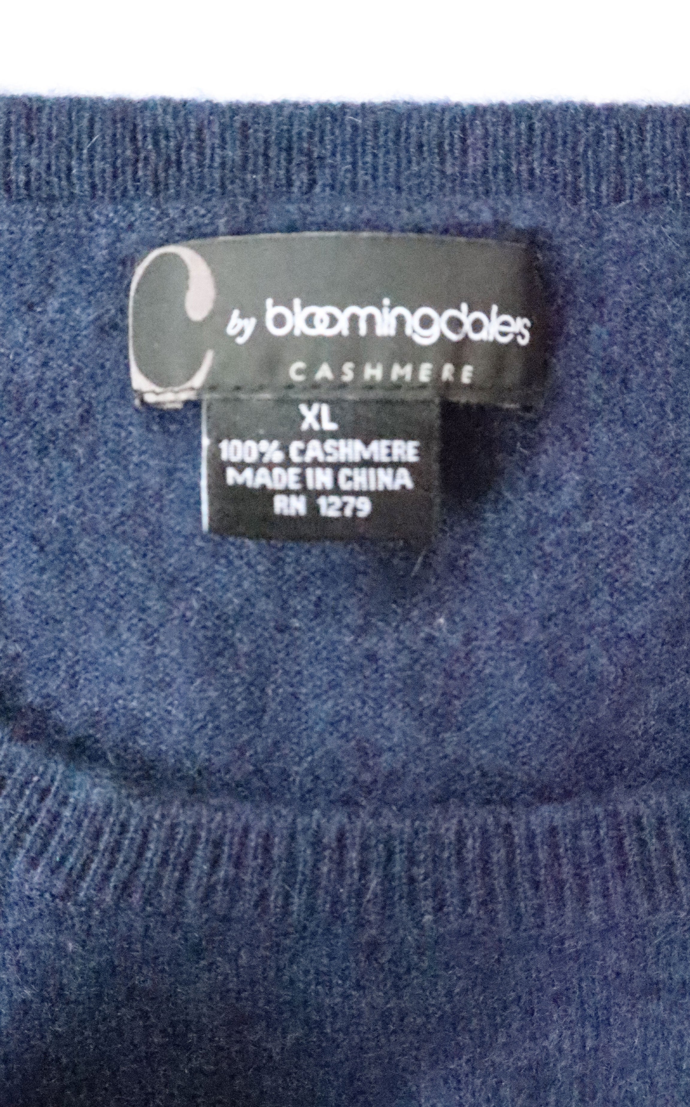 Bloomingdale's Cashmere Navy Sweater Vest