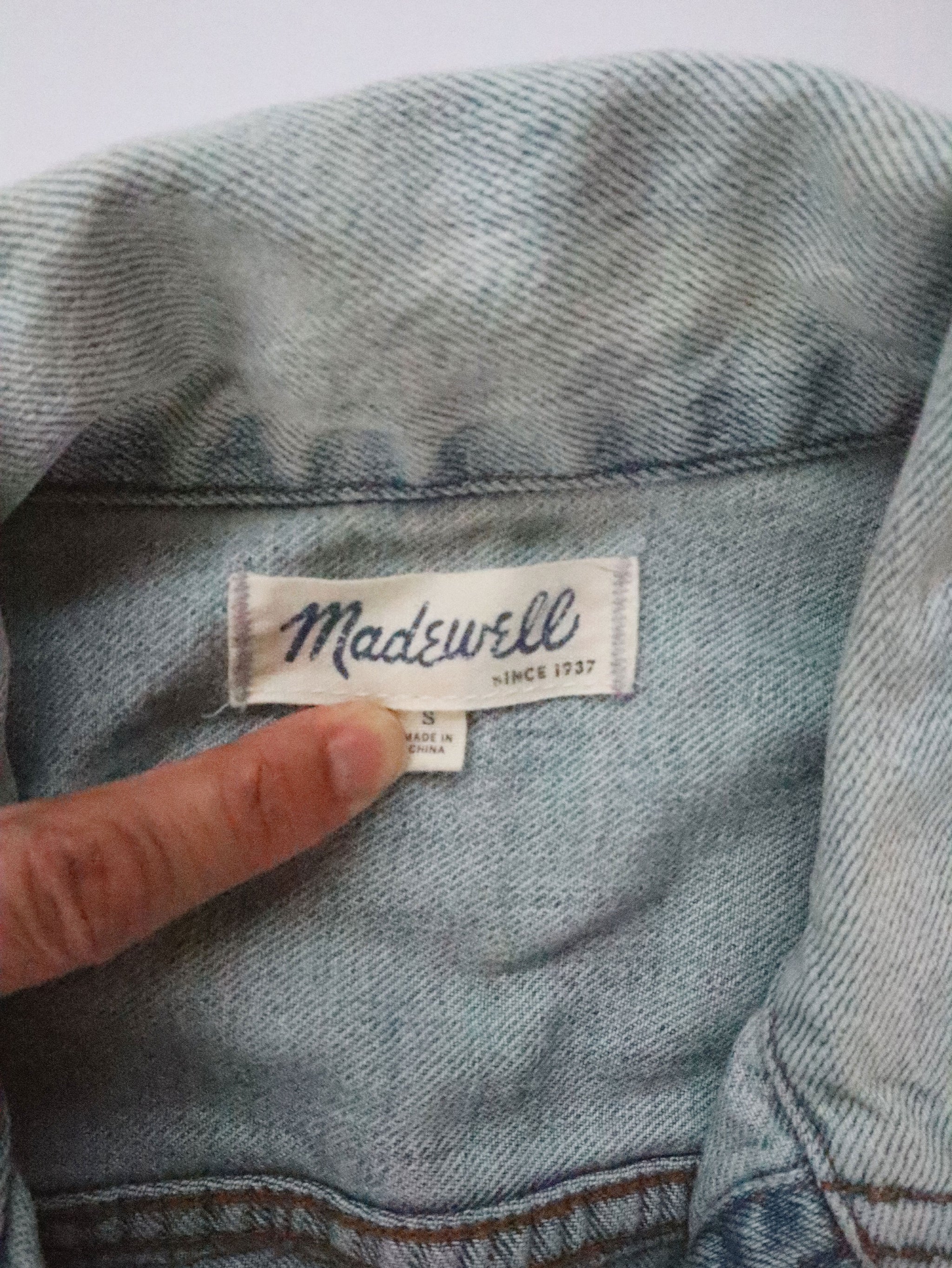 Madewell Bleached Denim Vest