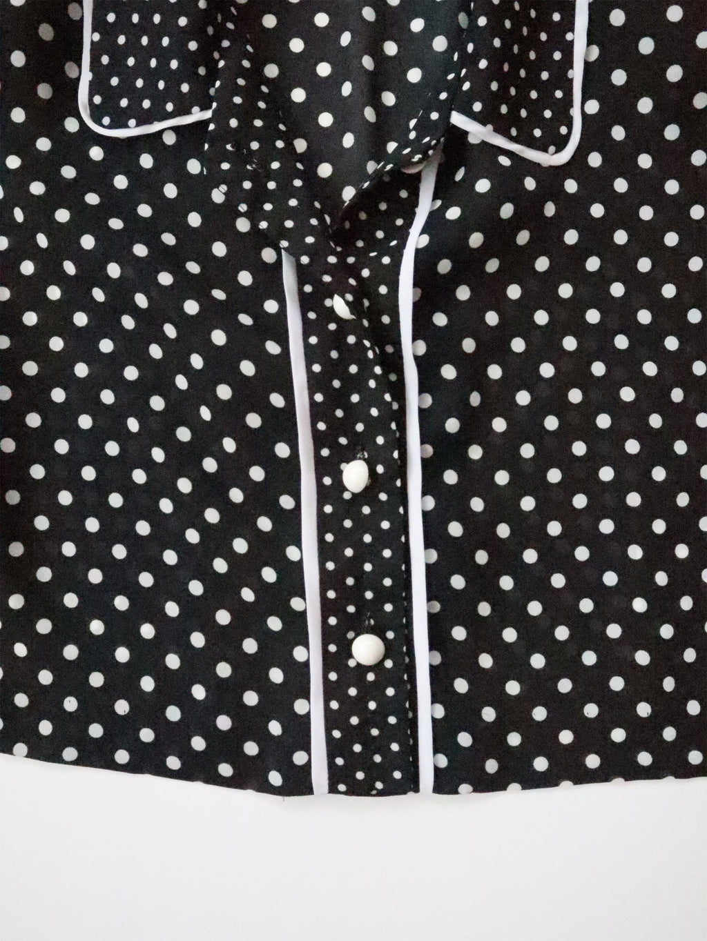 Vintage 90s Cropped Polka Dot Blouse