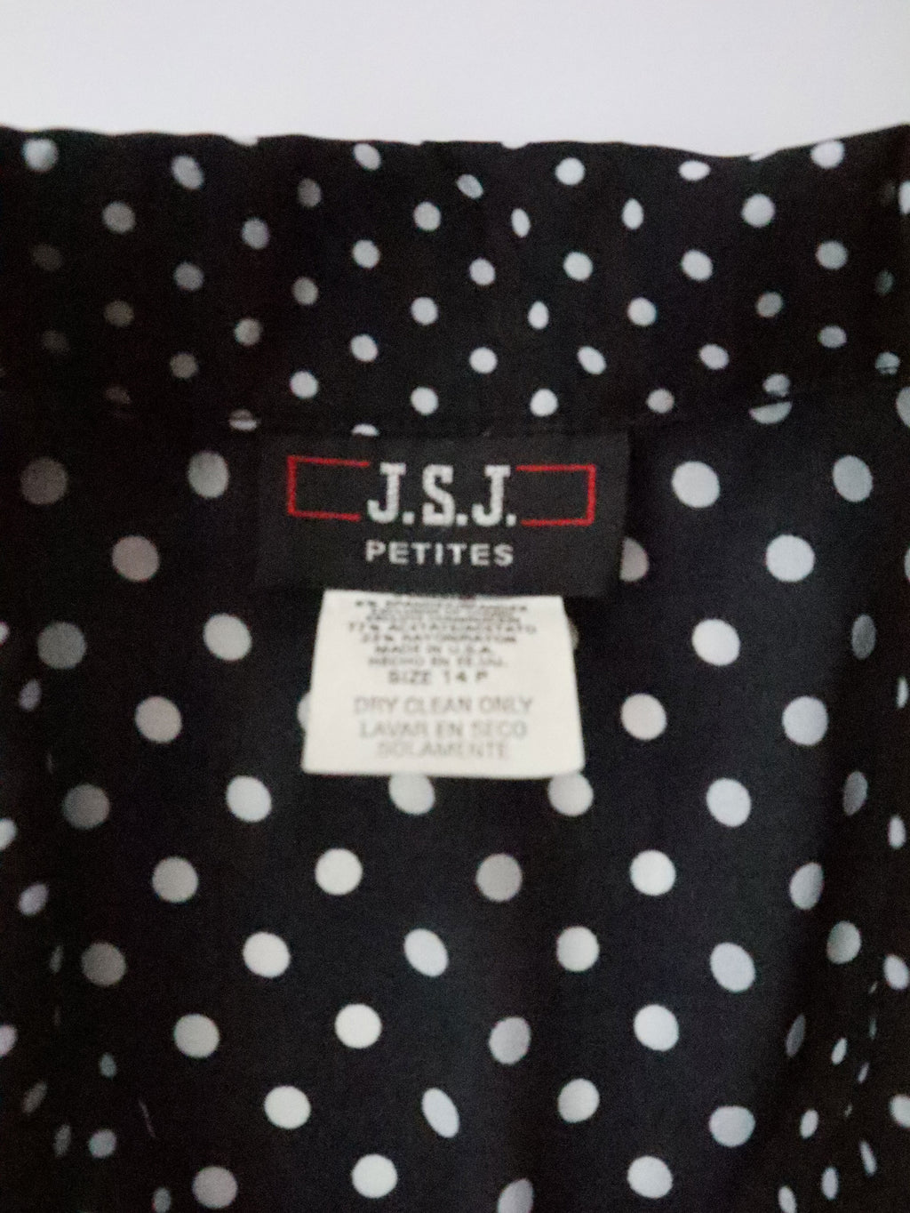 Vintage 90s Cropped Polka Dot Blouse