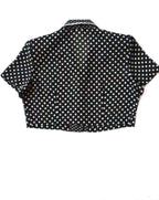 Vintage 90s Cropped Polka Dot Blouse