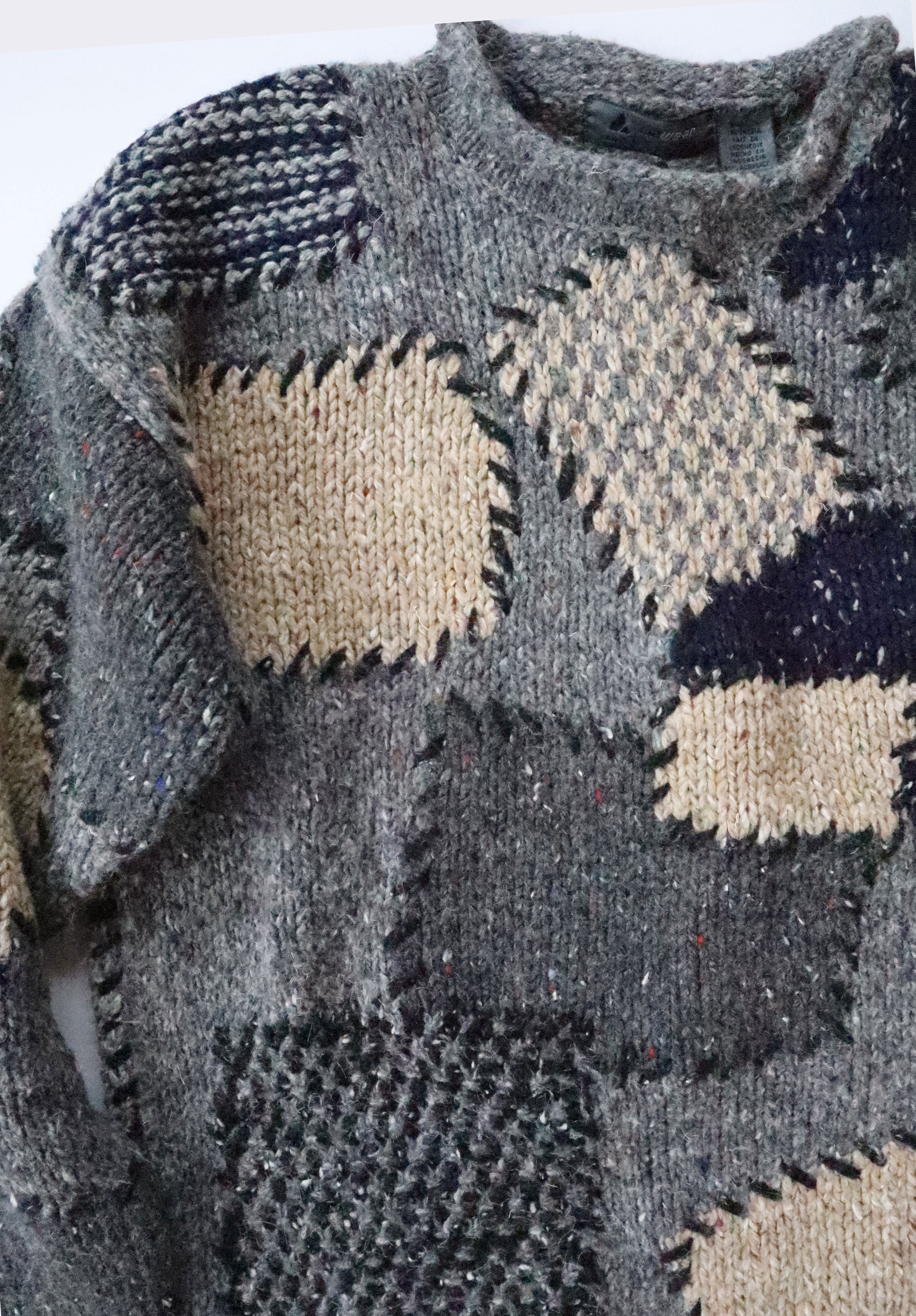 Liz Claiborne Patchy Wool Blend Sweater