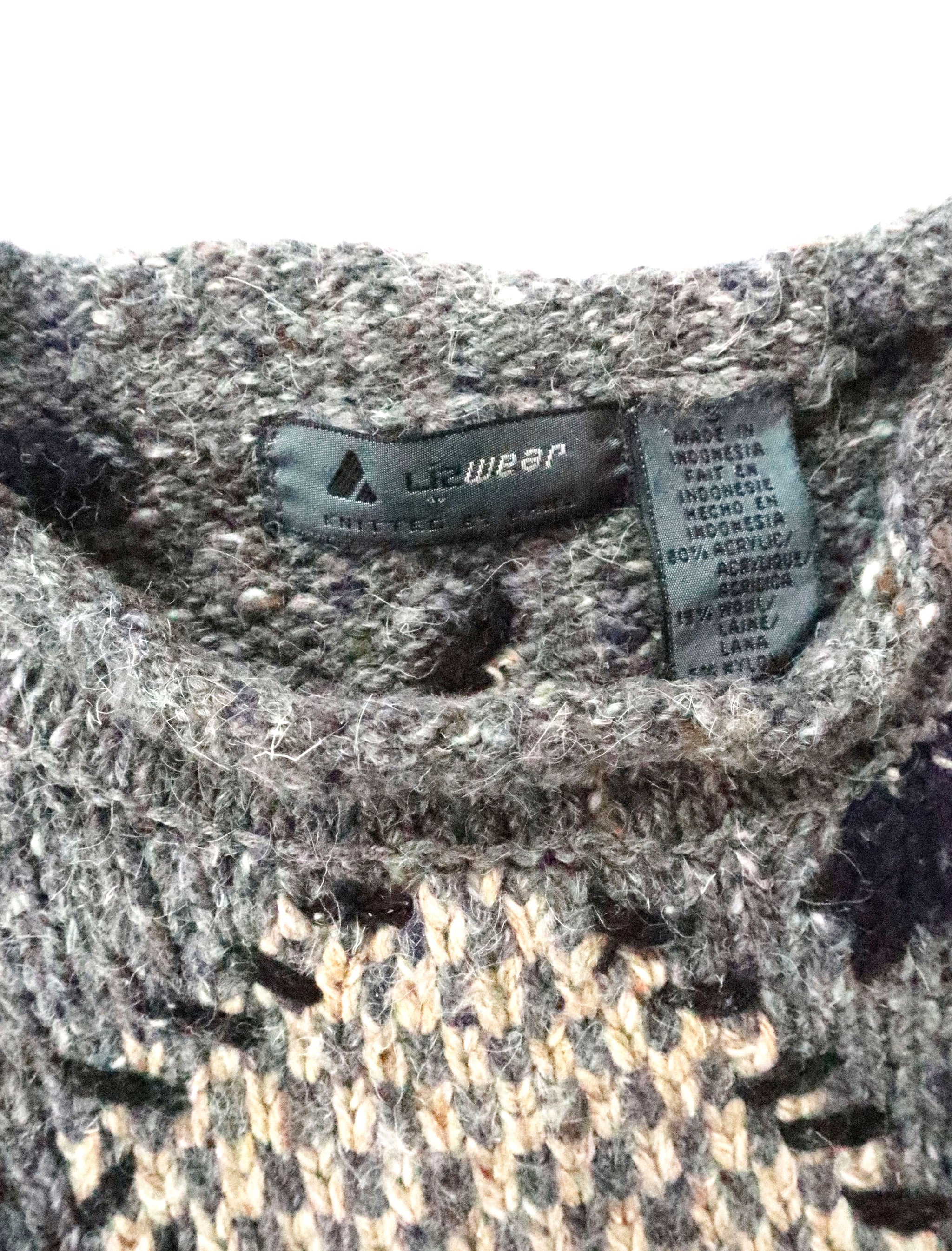 Liz Claiborne Patchy Wool Blend Sweater