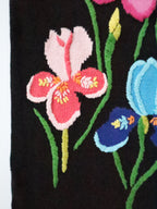 Amazing Handmade Embroidered Floral Short Sleeve Sweater