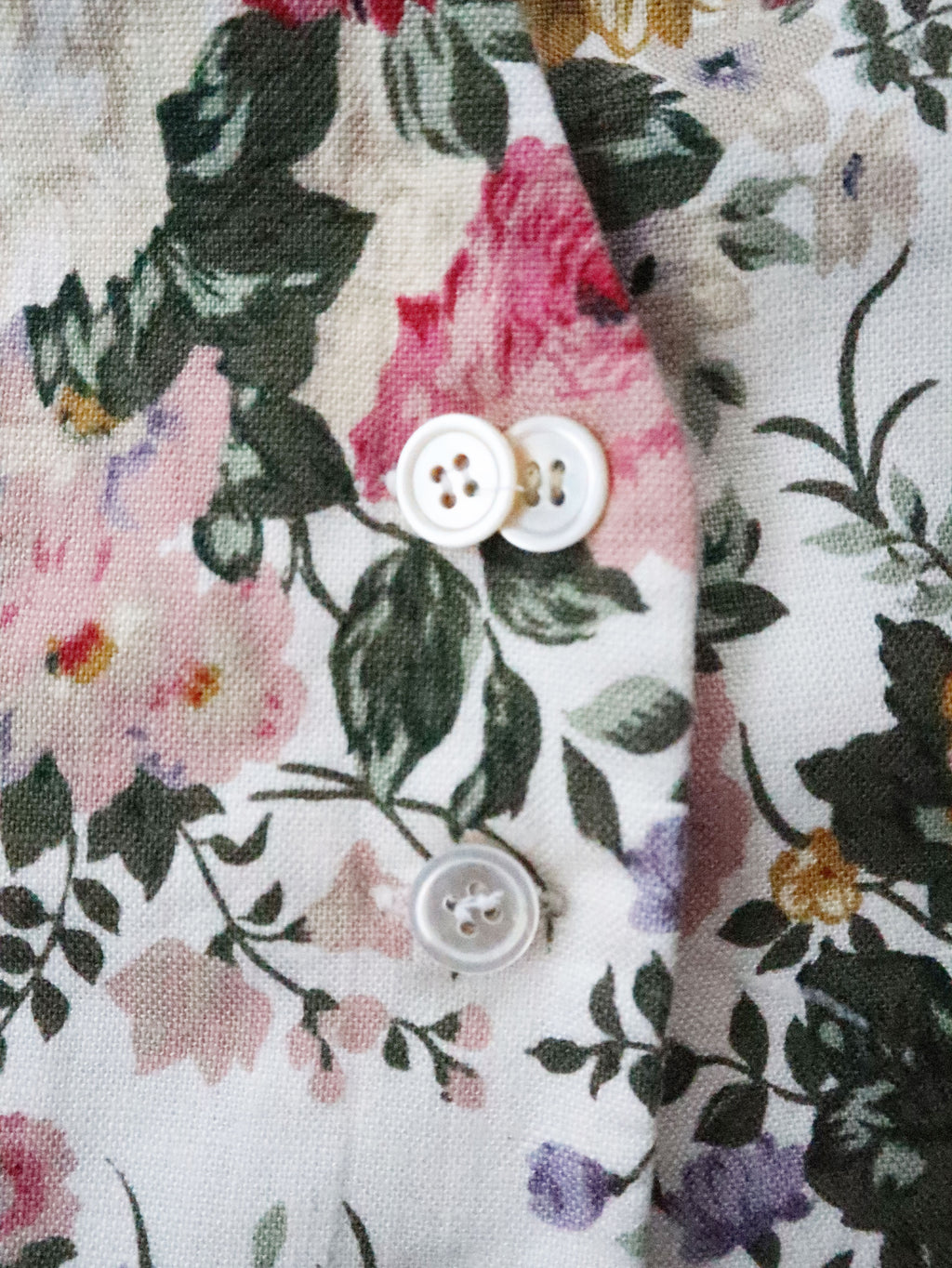 Vintage 90s JH Collectibles Linen Blend Floral Vest