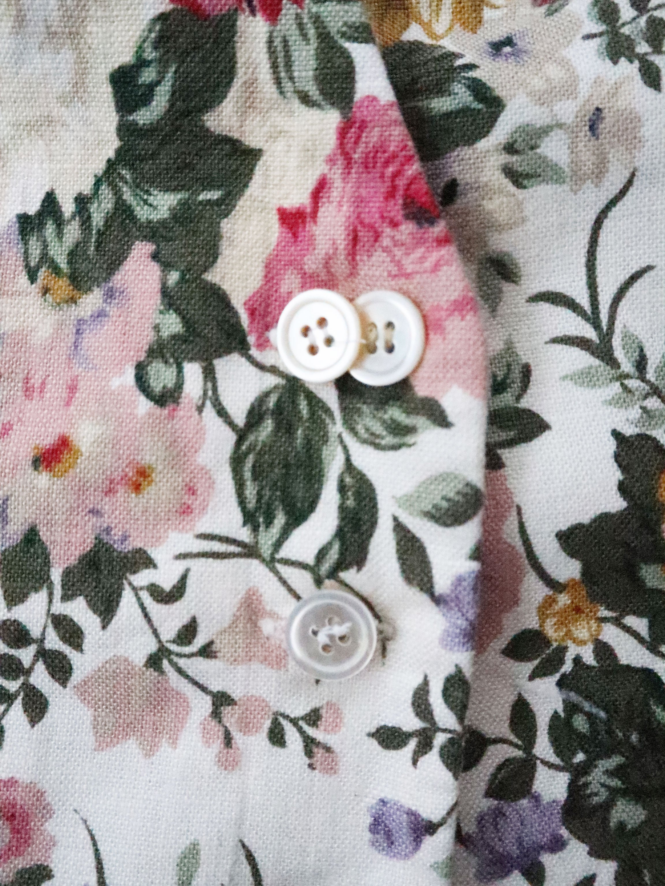 Vintage 90s JH Collectibles Linen Blend Floral Vest