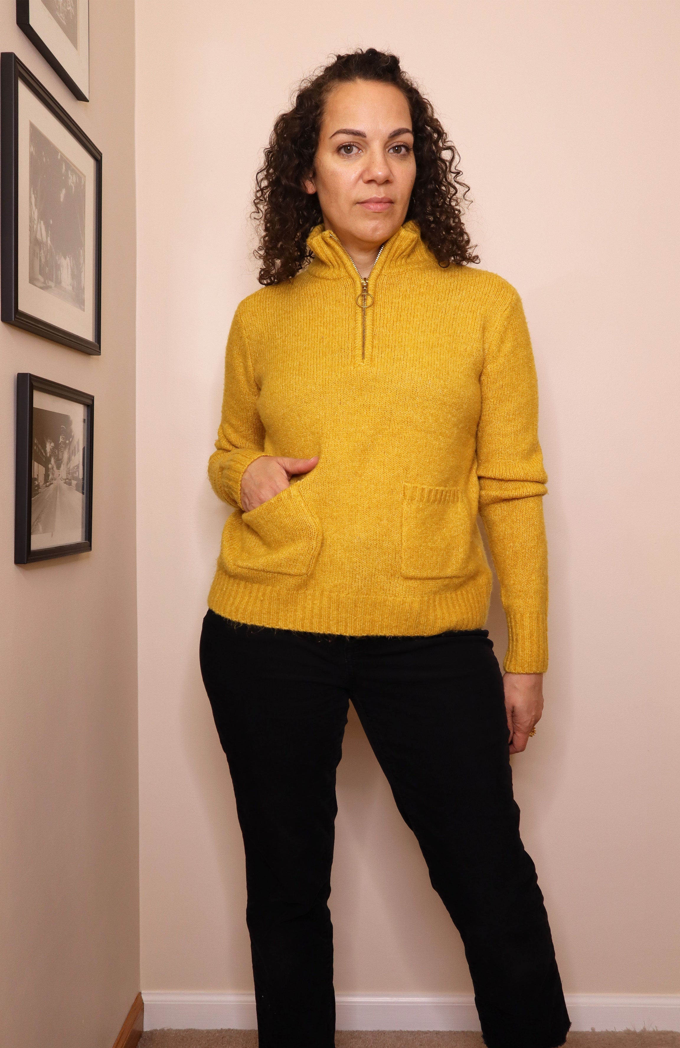 Mustard 1/4 Zip Sweater