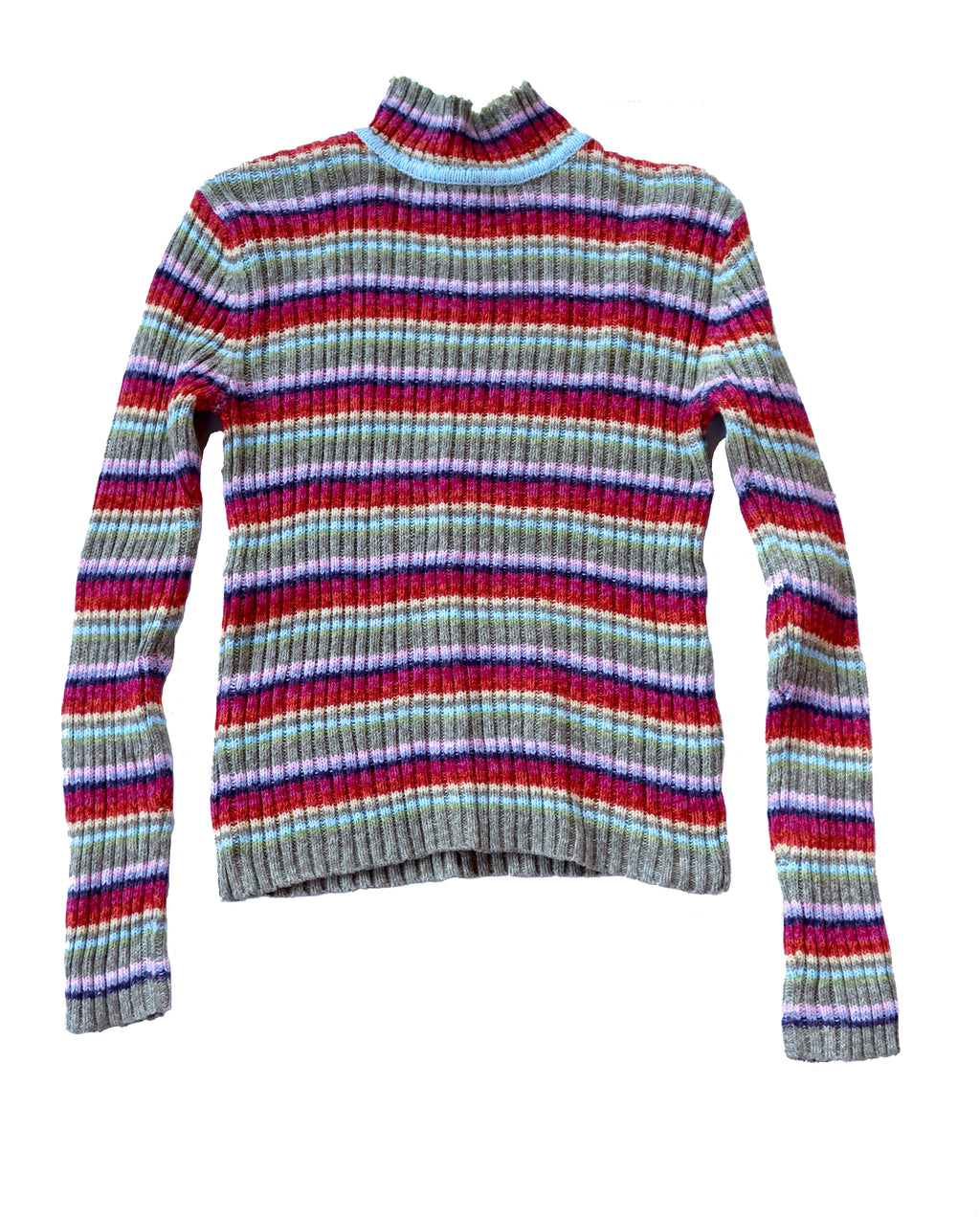 90s Striped Turtleneck Sweater