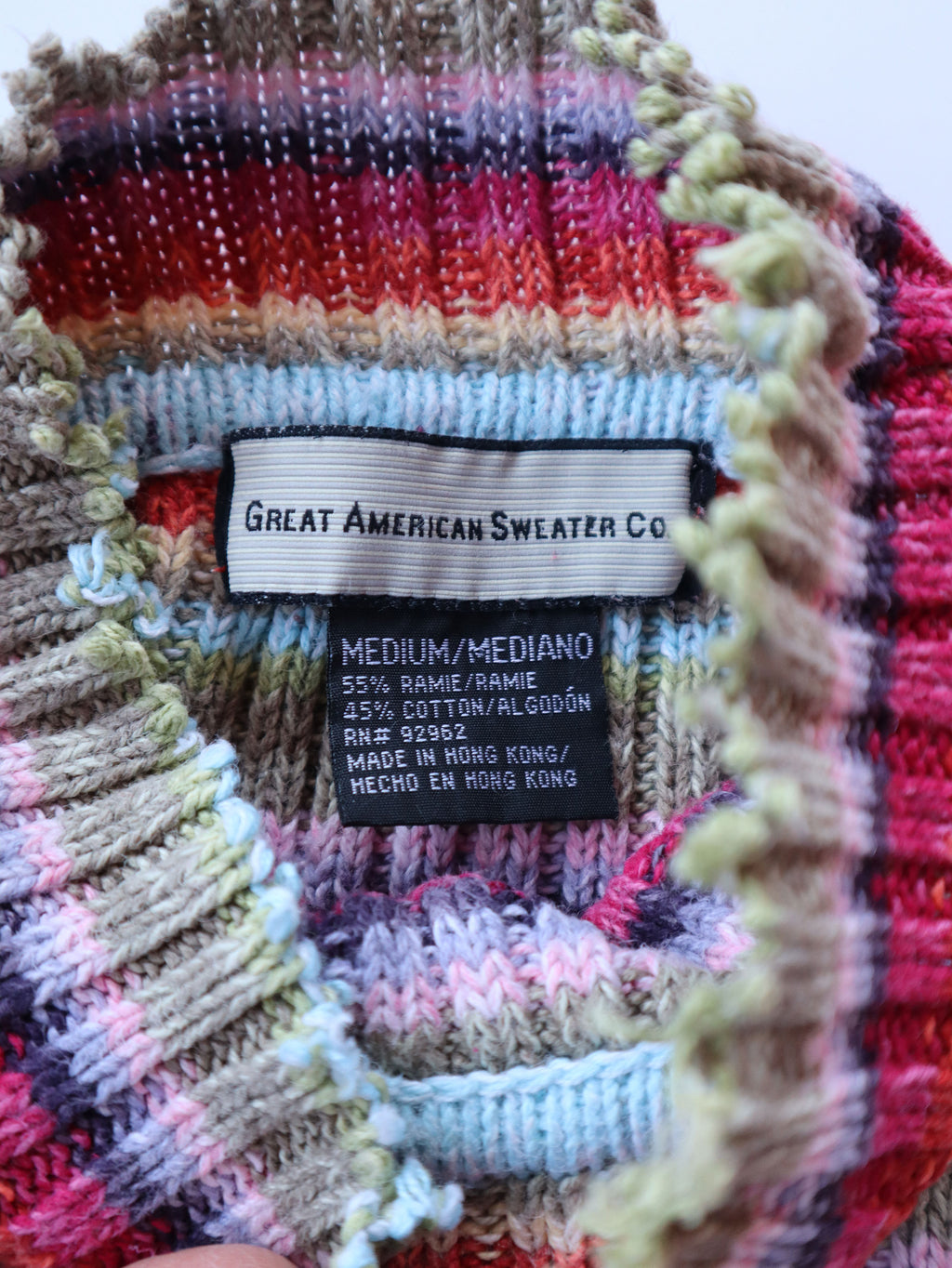 90s Striped Turtleneck Sweater