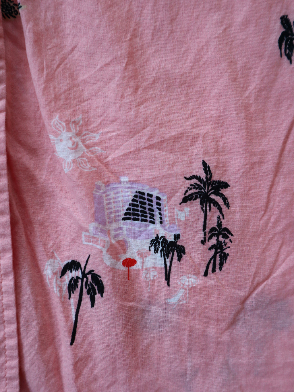 J Crew Miami Print Short Sleeve Button-down Blouse