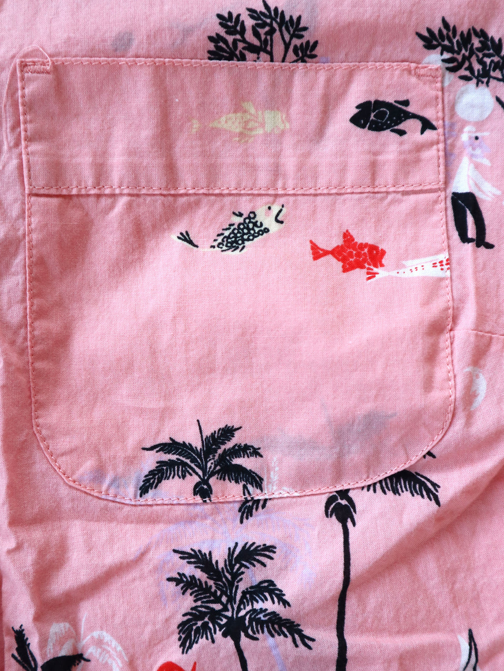 J Crew Miami Print Short Sleeve Button-down Blouse