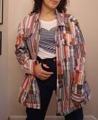 Christopher & Banks Quilted Madras Plaid Jacket - 2X