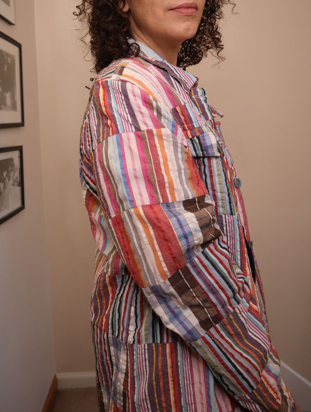 Christopher & Banks Quilted Madras Plaid Jacket - 2X