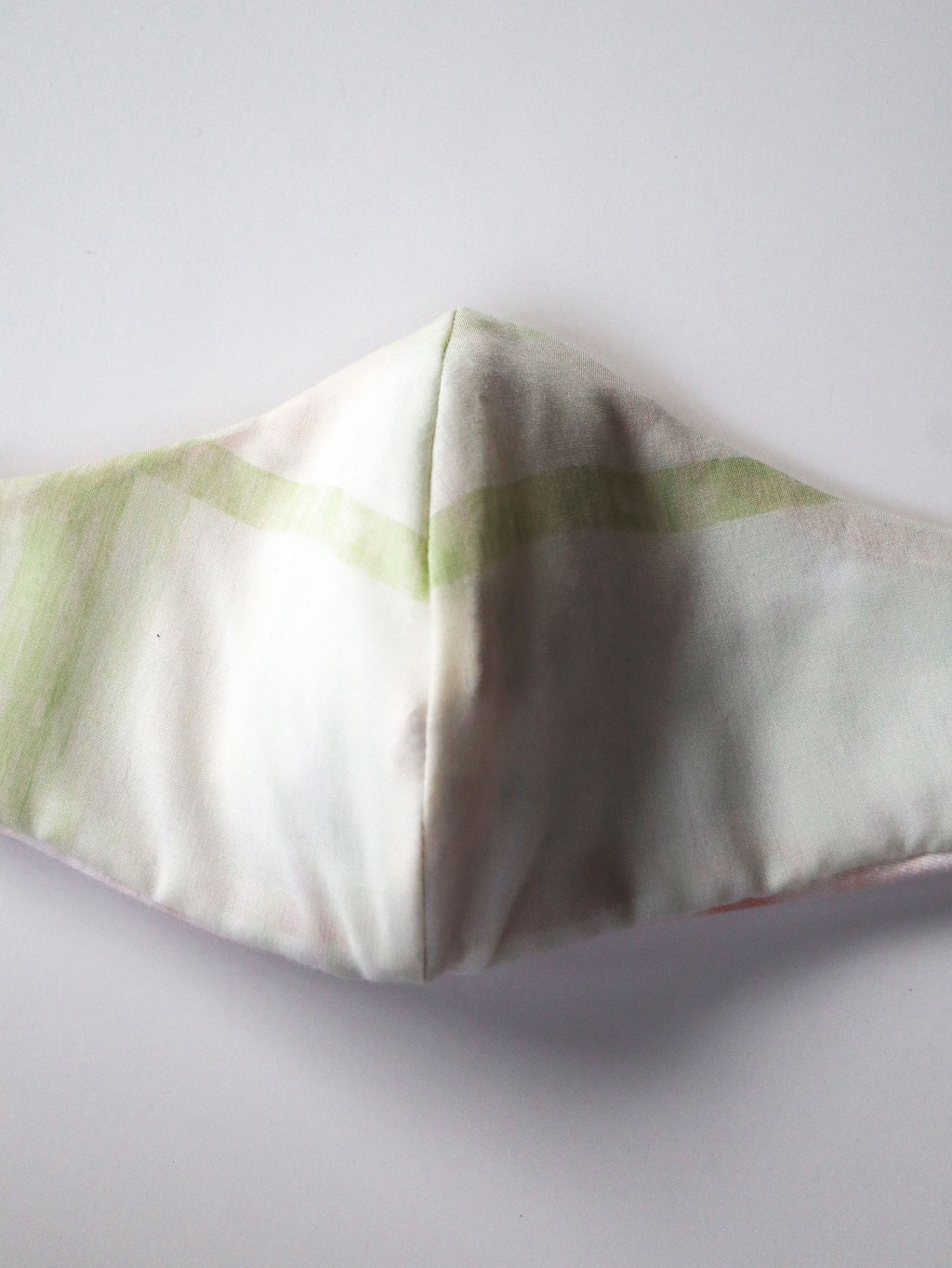 Pleated Knit Tie Dye w/Plaid Insert Mask