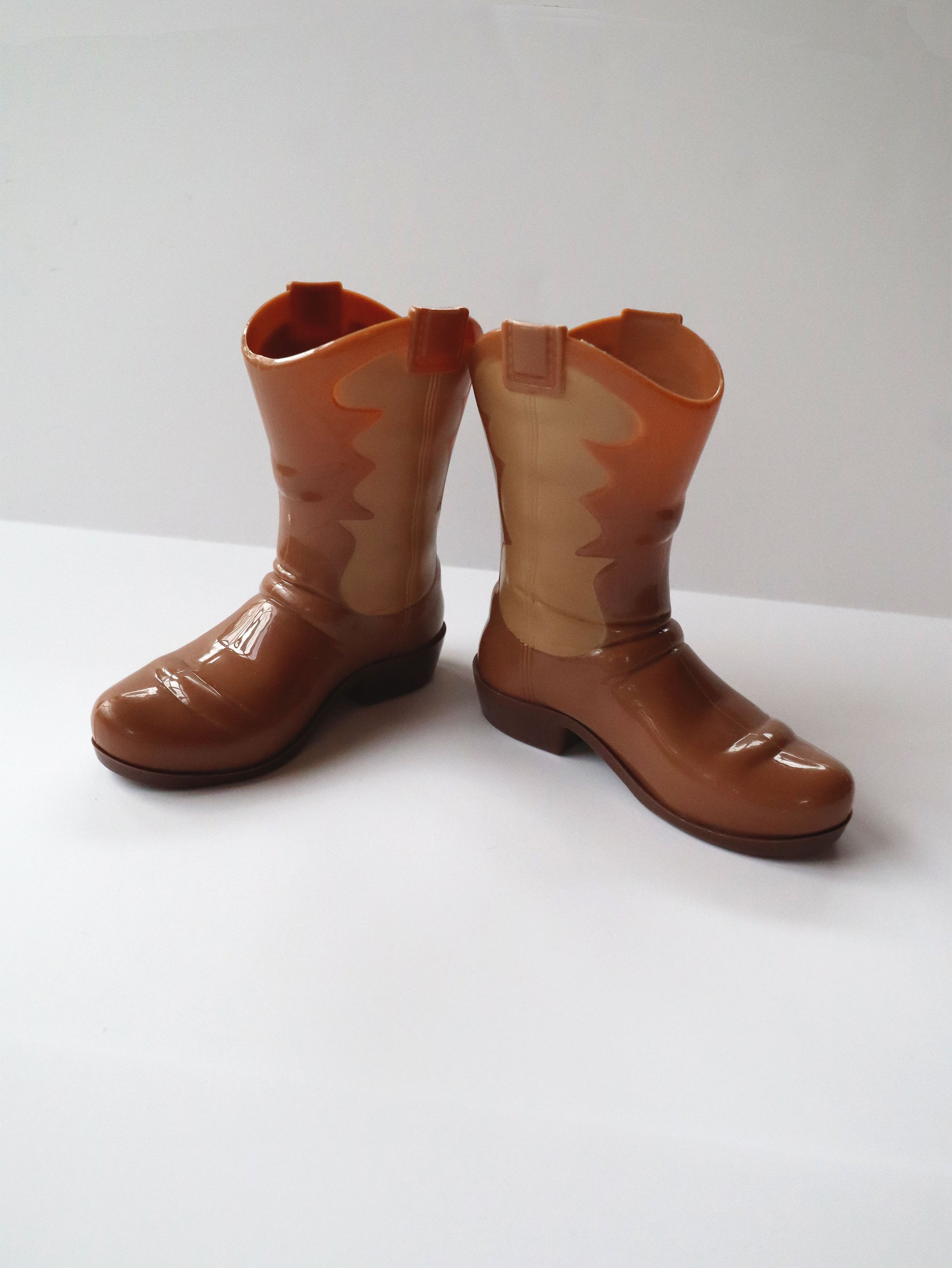 Vintage Plastic Decorative Cowboy Boots Set