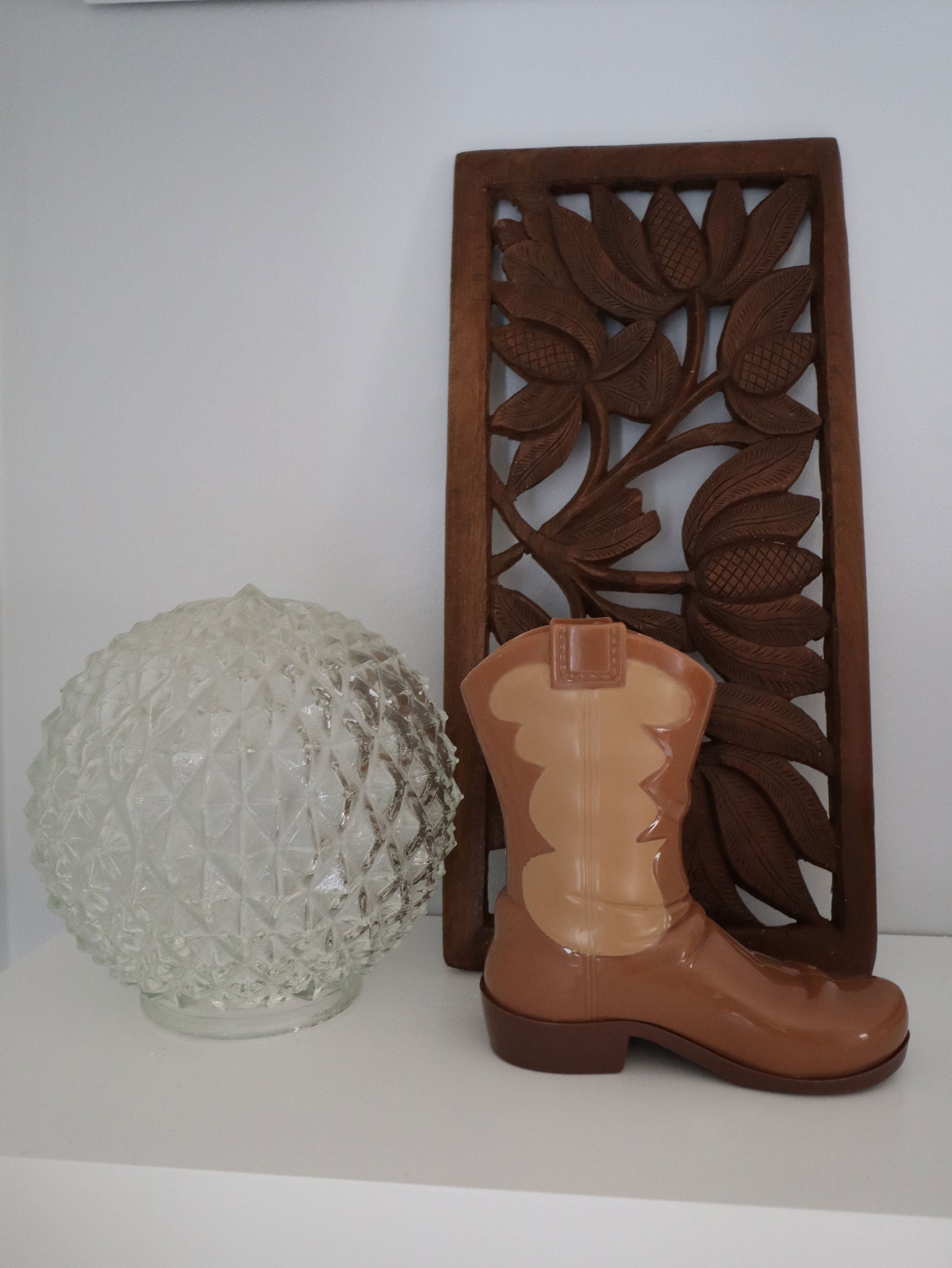 Vintage Plastic Decorative Cowboy Boots Set