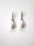 Vintage Silver & Pearl Drop Earrings