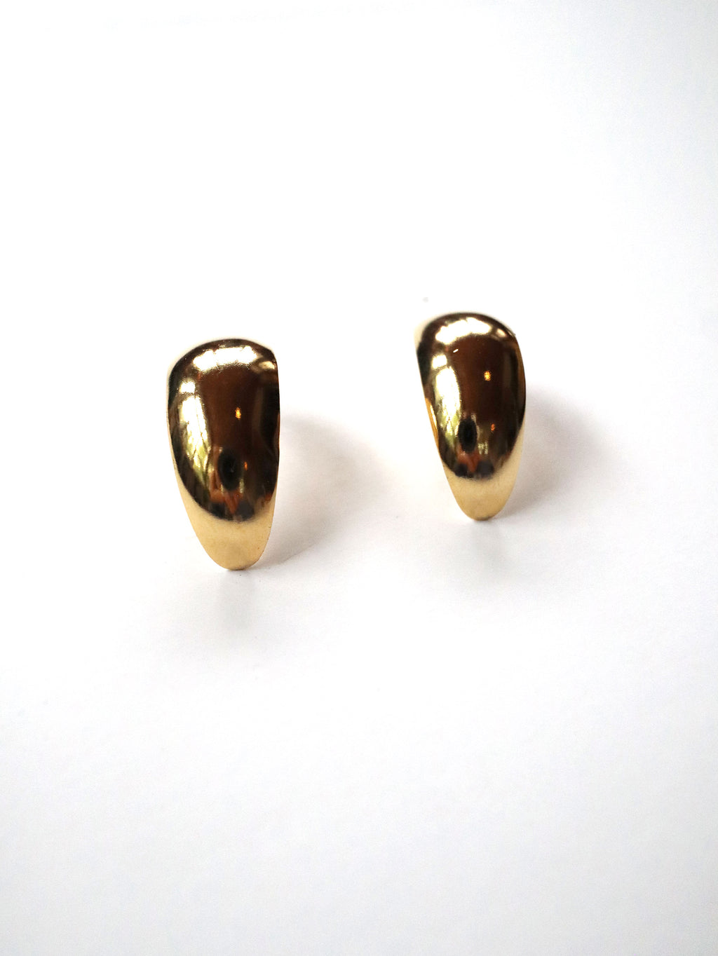 Gold Plated Crescent Earrings