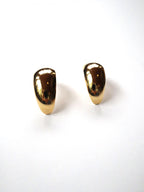 Gold Plated Crescent Earrings