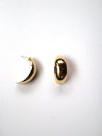 Gold Plated Crescent Earrings