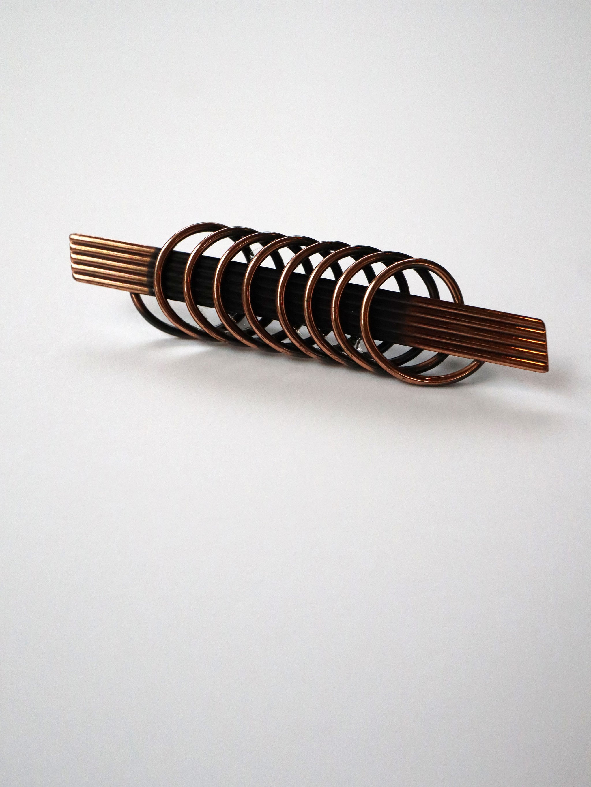 Vintage Midcentury Modern Coiled Copper Brooch / Pin