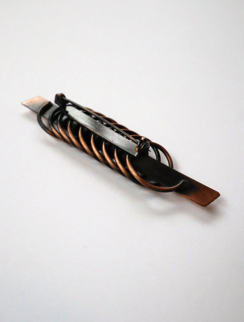 Vintage Midcentury Modern Coiled Copper Brooch / Pin
