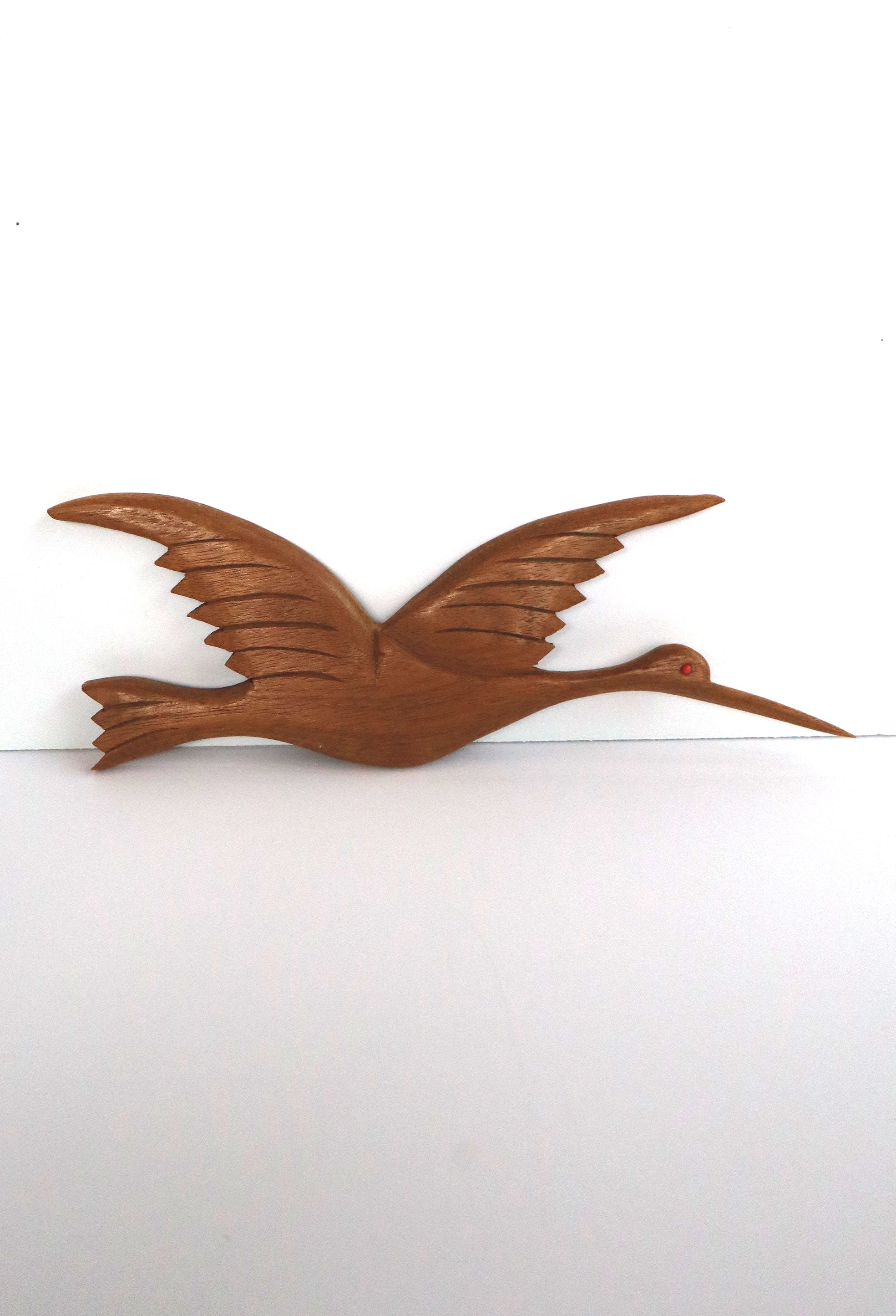 Vintage Hand-Carved Wooden Bird Set