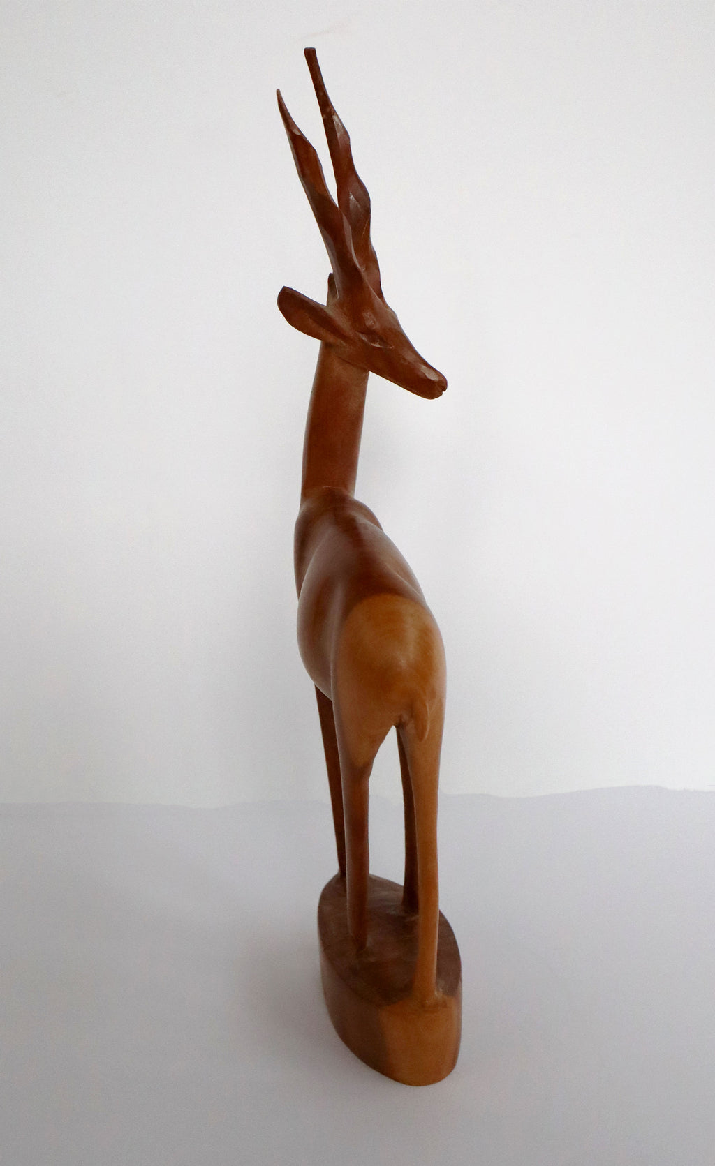 Vintage 60s Mid-century Modern Hand Carved Wooden Gazelle