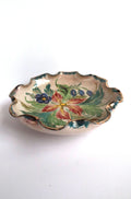 Vintage Handpainted Italian Numbered (3/442) Scalloped Bowl