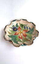 Vintage Handpainted Italian Numbered (3/442) Scalloped Bowl