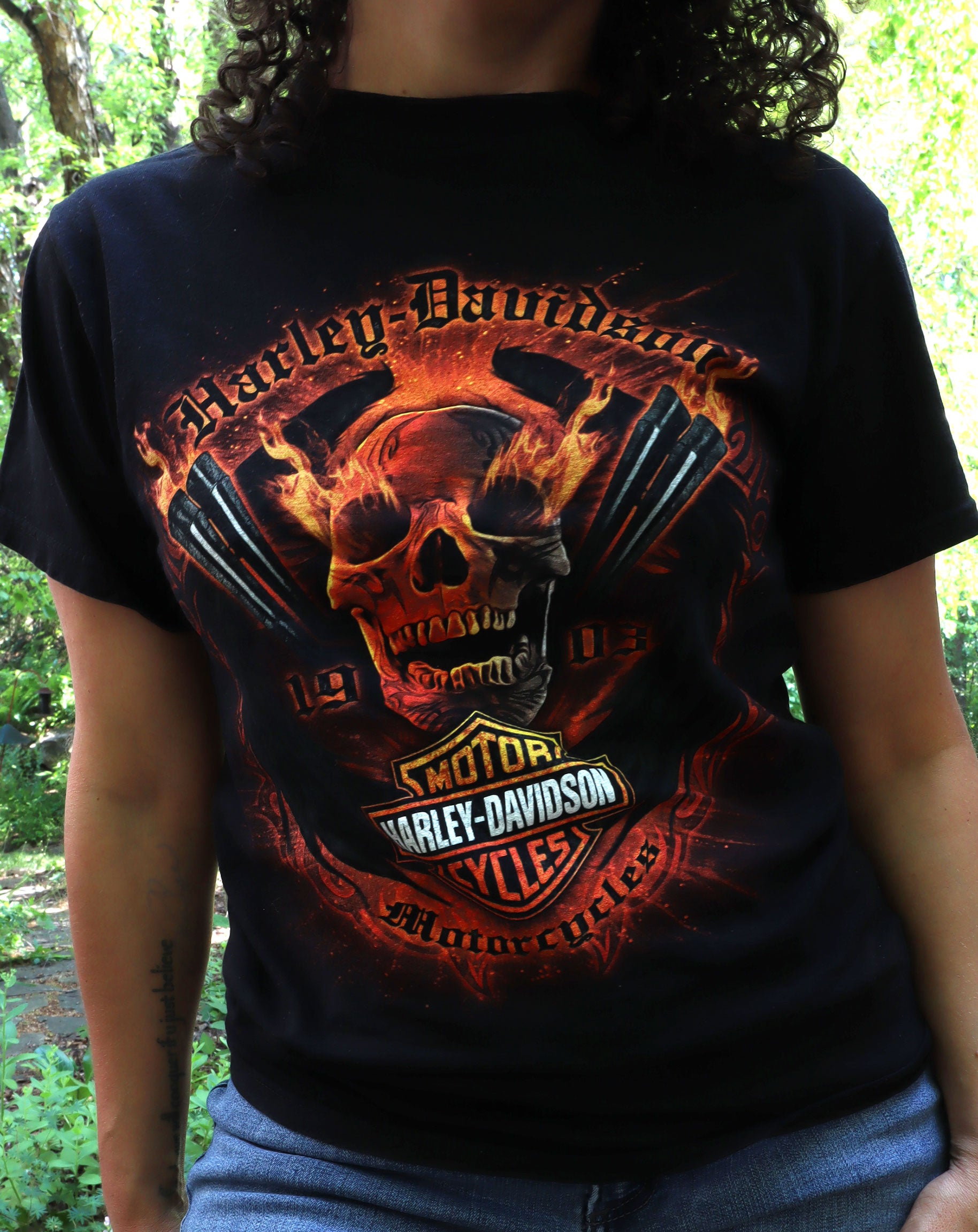 Harley Davidson Skull & Flames 1903 Las Vegas Graphic Tee