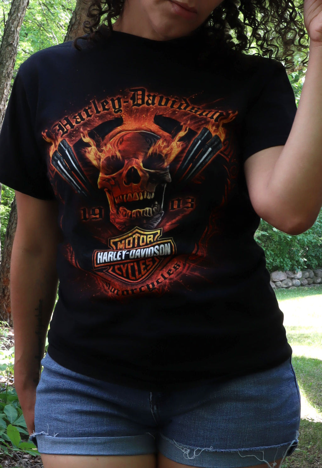 Harley Davidson Skull & Flames 1903 Las Vegas Graphic Tee