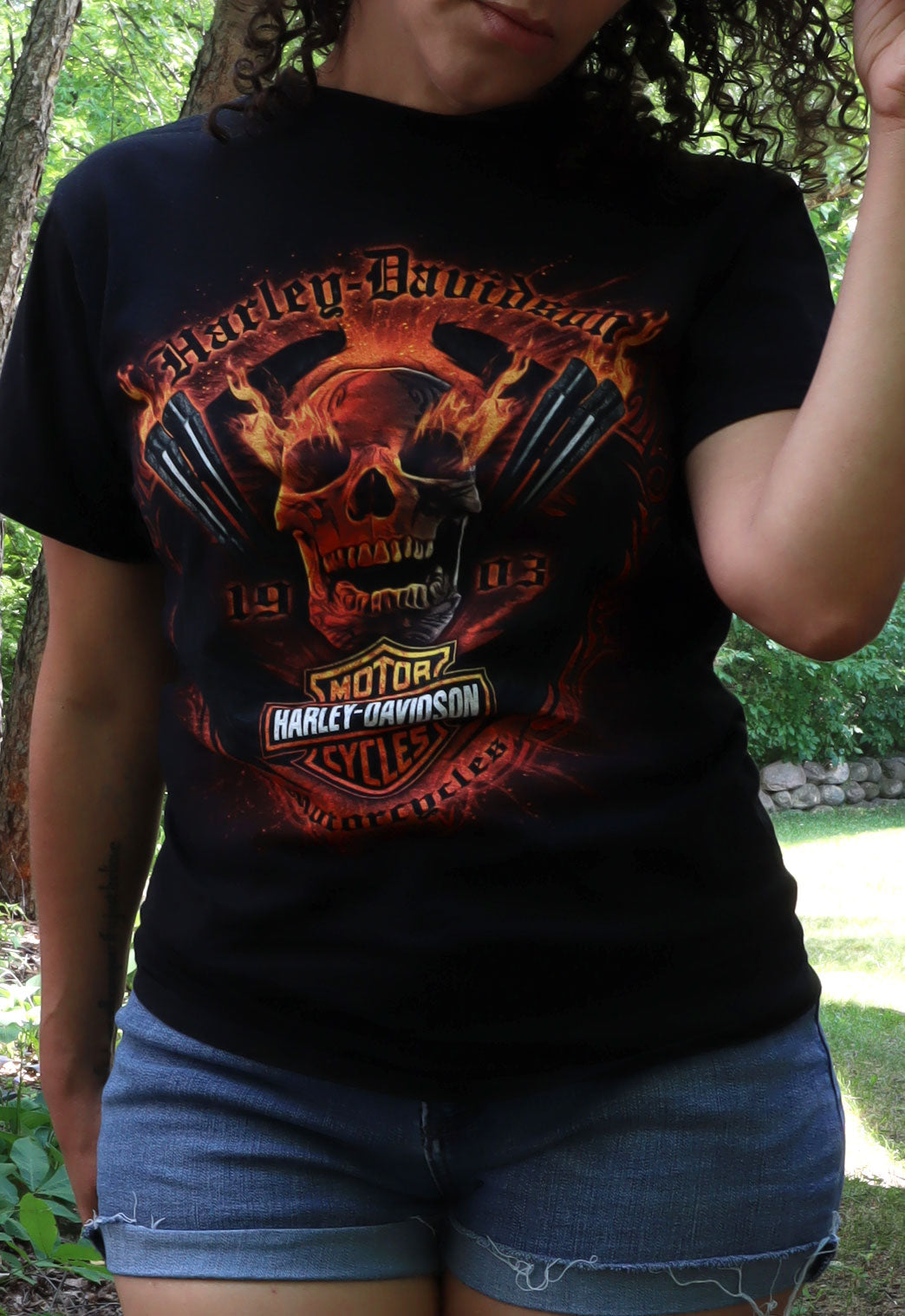 Harley Davidson Skull & Flames 1903 Las Vegas Graphic Tee