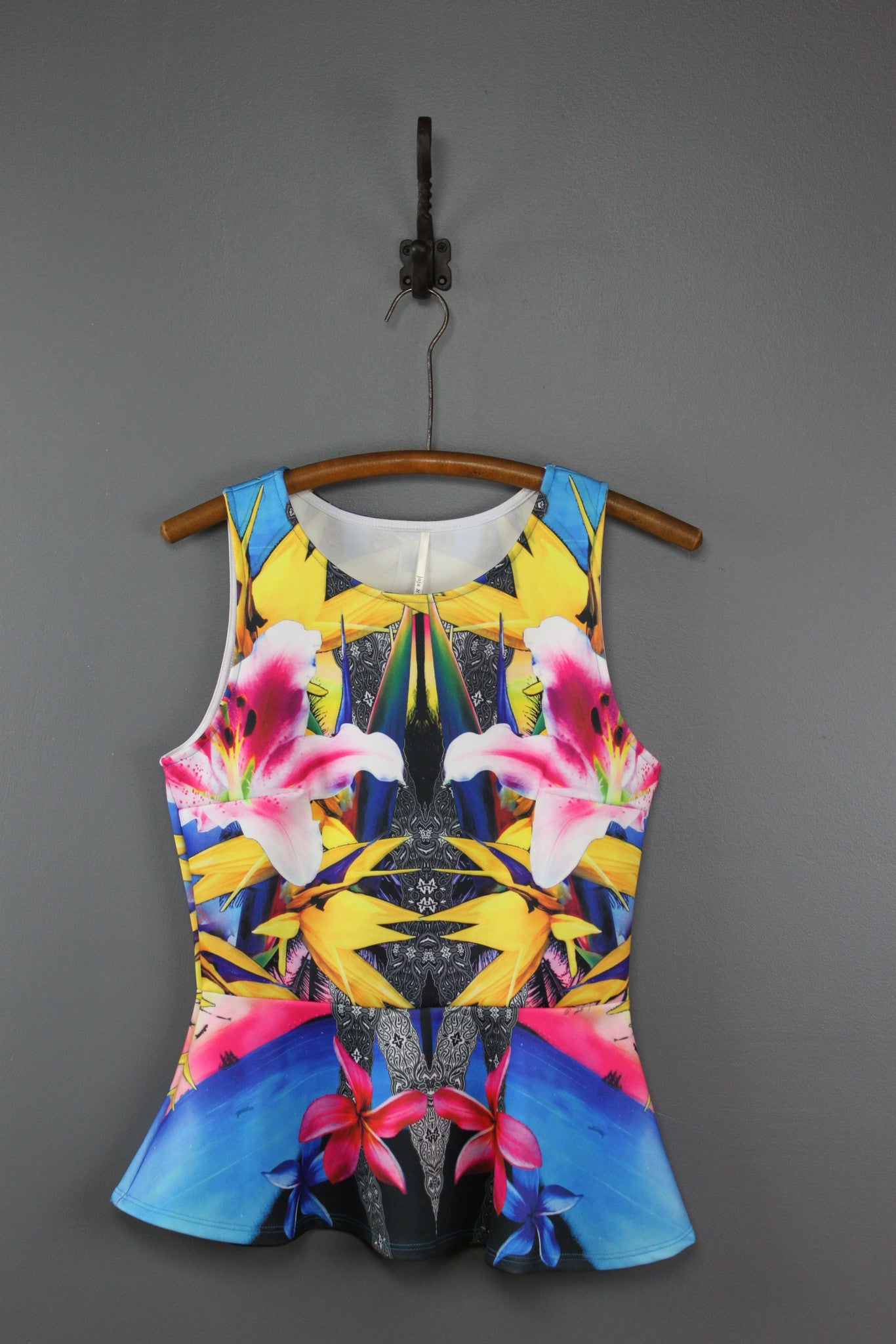 Neo-mod Colorful Peplum Top