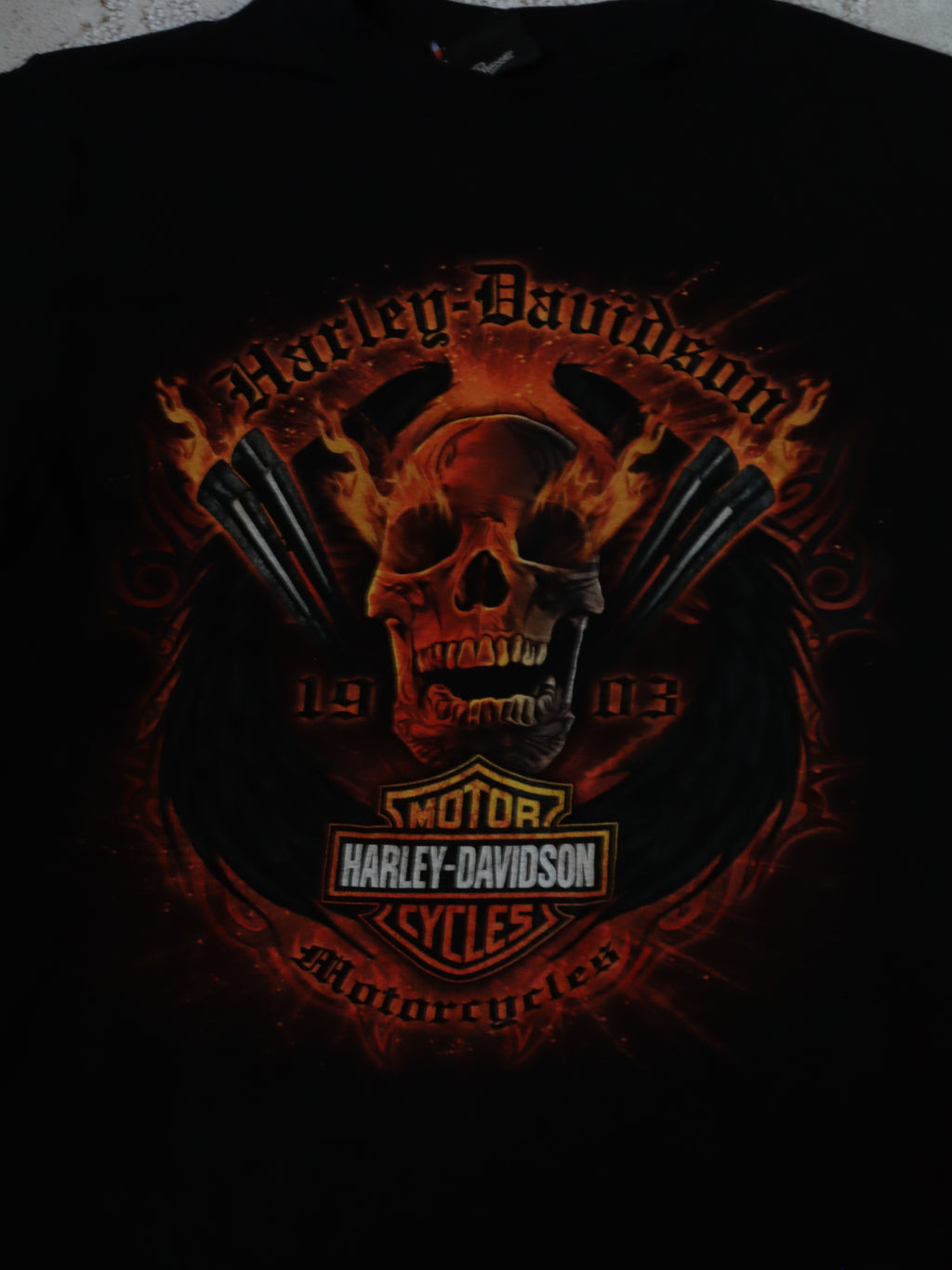 Harley Davidson Skull & Flames 1903 Las Vegas Graphic Tee