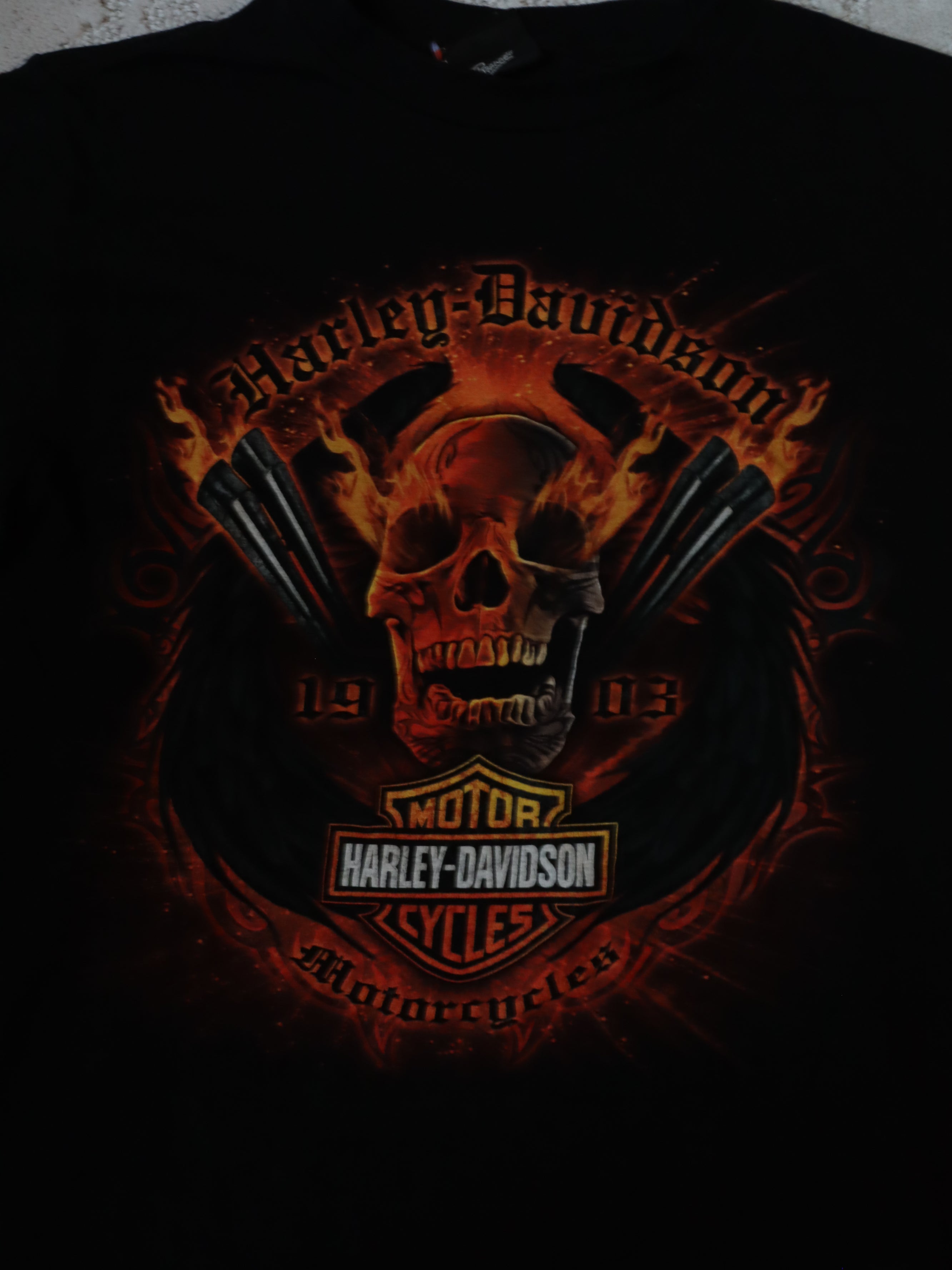 Harley Davidson Skull & Flames 1903 Las Vegas Graphic Tee