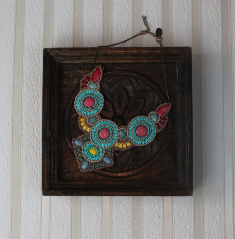 The Anthropologist Beaded Bib Necklace