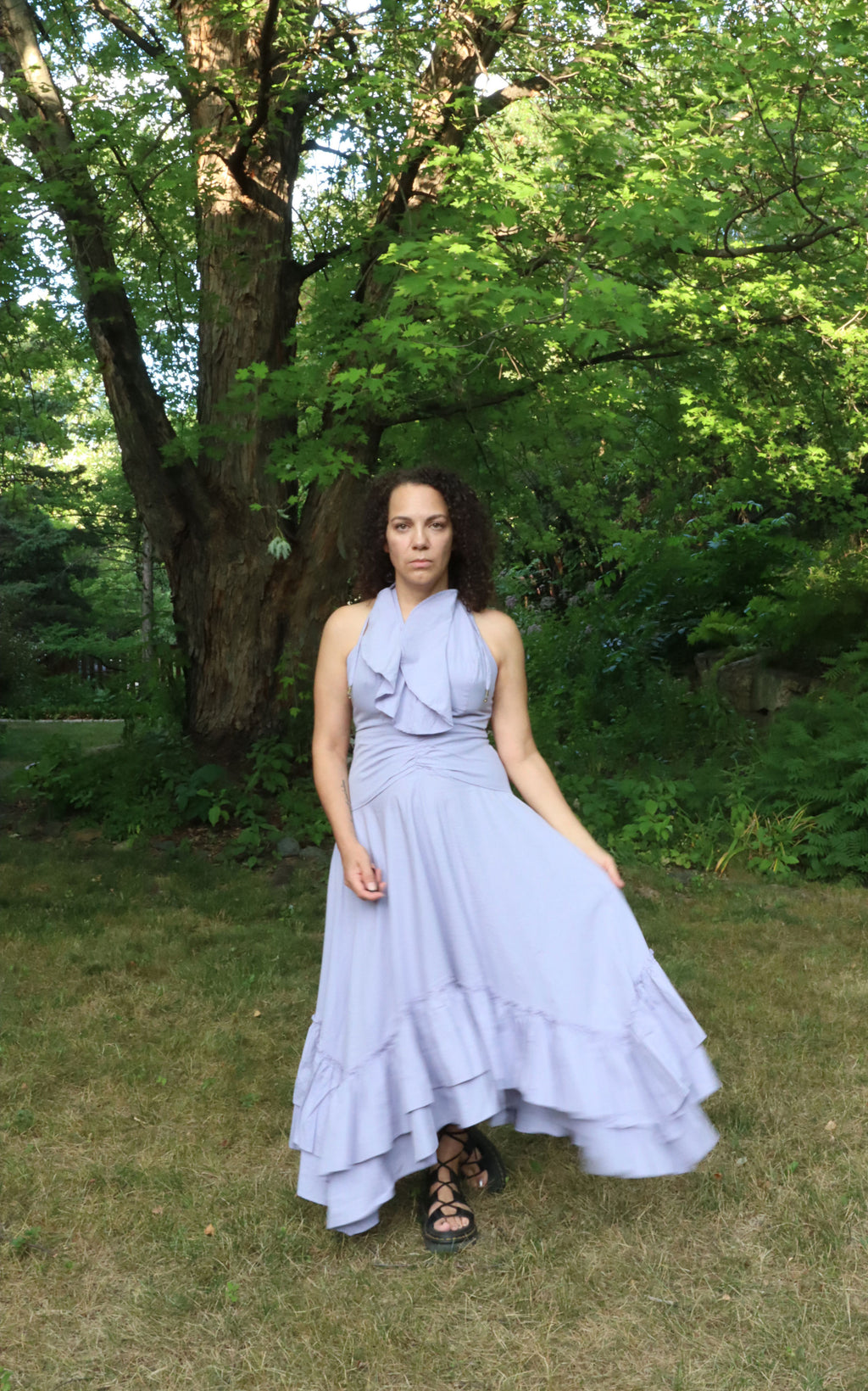 NWT Free People Lilac Ruffle Sundress