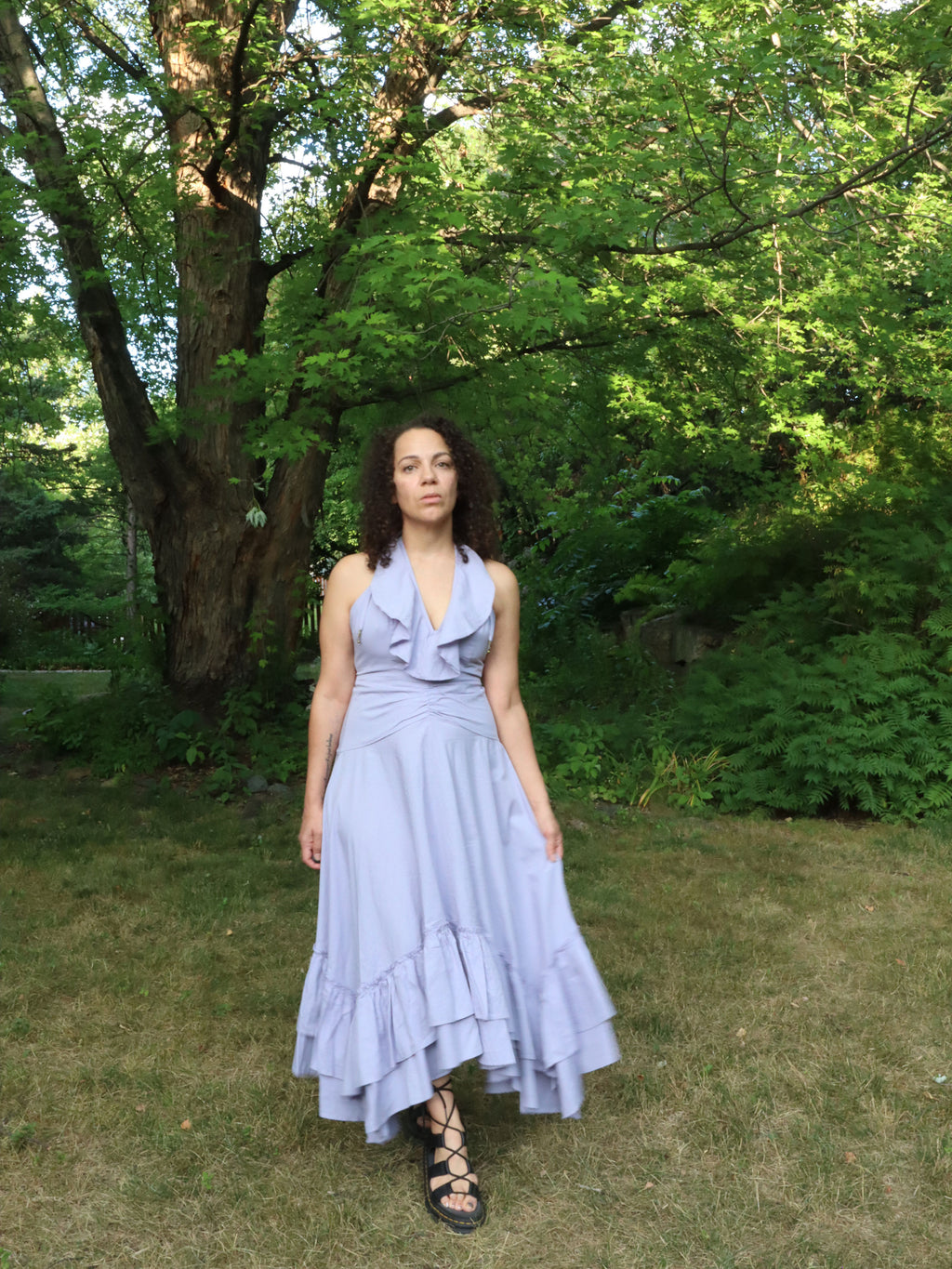 NWT Free People Lilac Ruffle Sundress