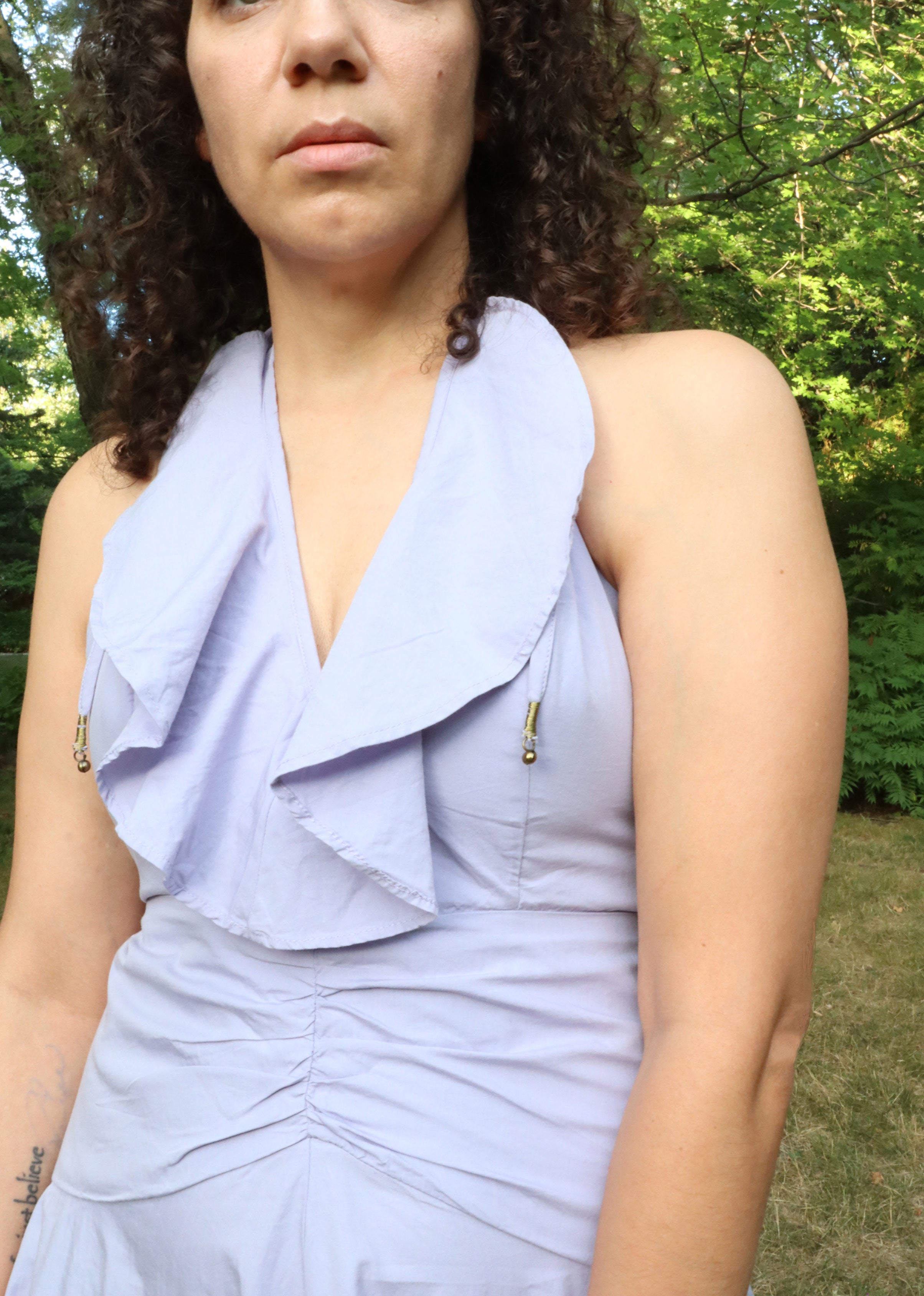 NWT Free People Lilac Ruffle Sundress