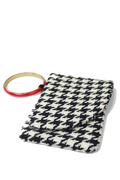 Dream Team Wristlet - black/cream houndstooth