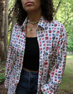 Vintage 90s Esprit Multi-Color Button Up