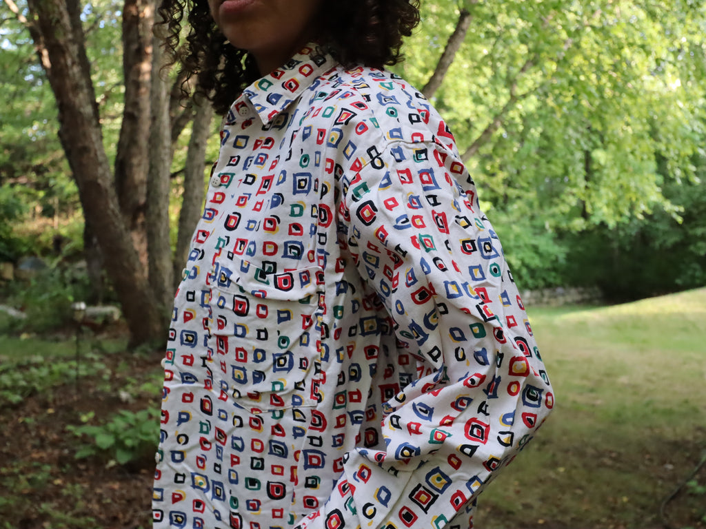 Vintage 90s Esprit Multi-Color Button Up